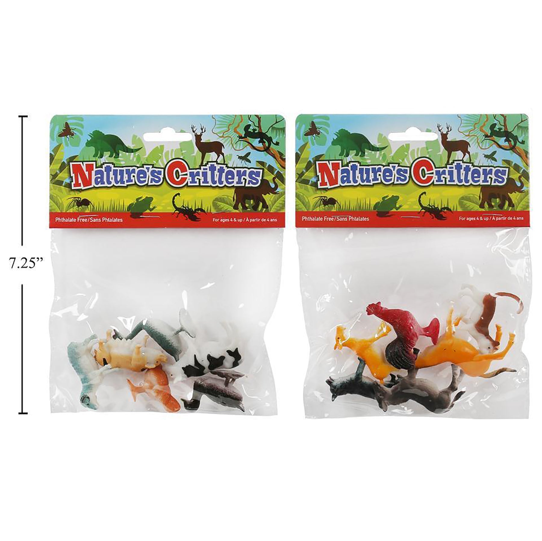 Nature's Critters 6 Plastic Farm Animals 1.6 to 2.25in