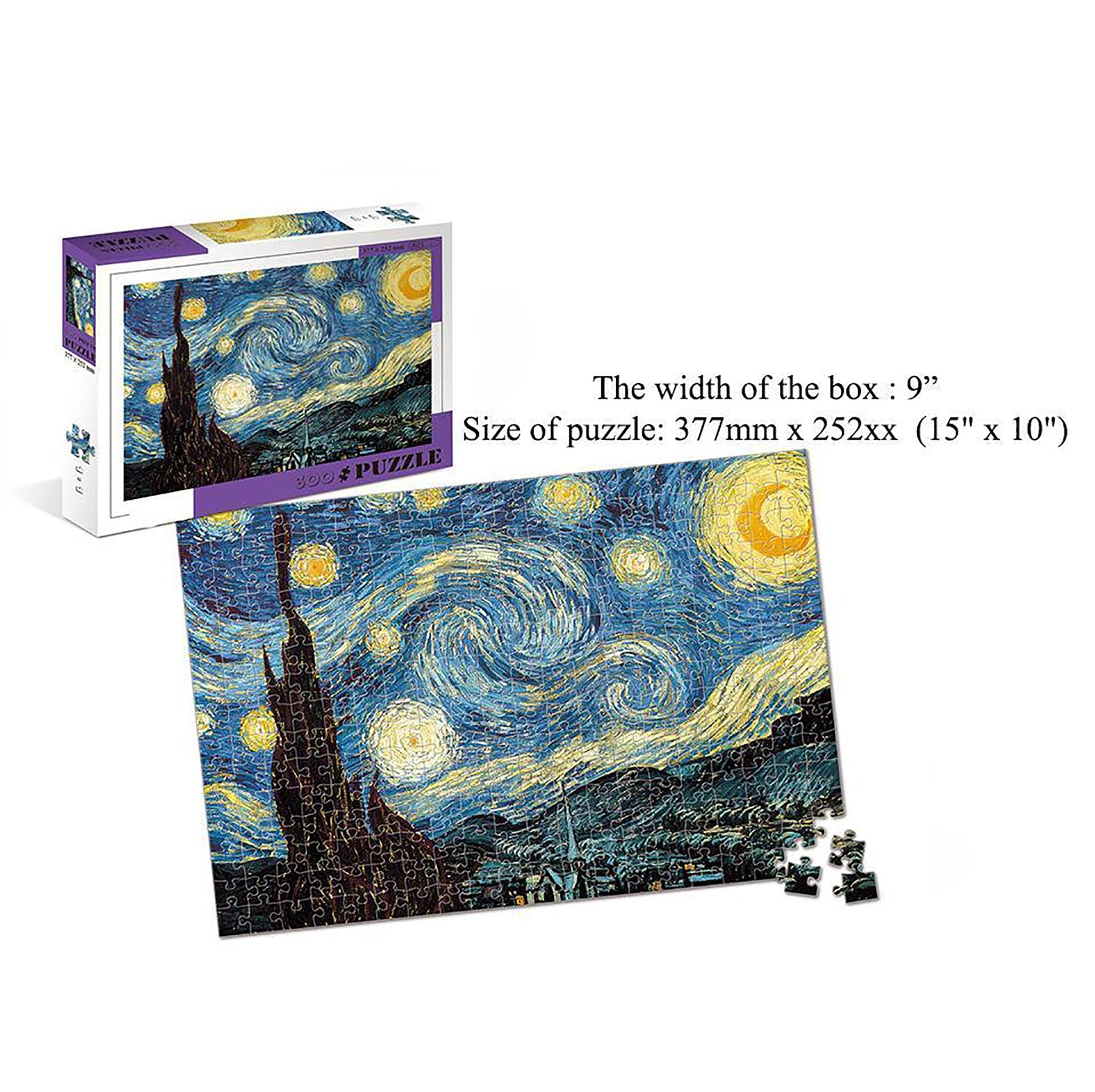 300pcs Puzzle Starry Night 15x10in