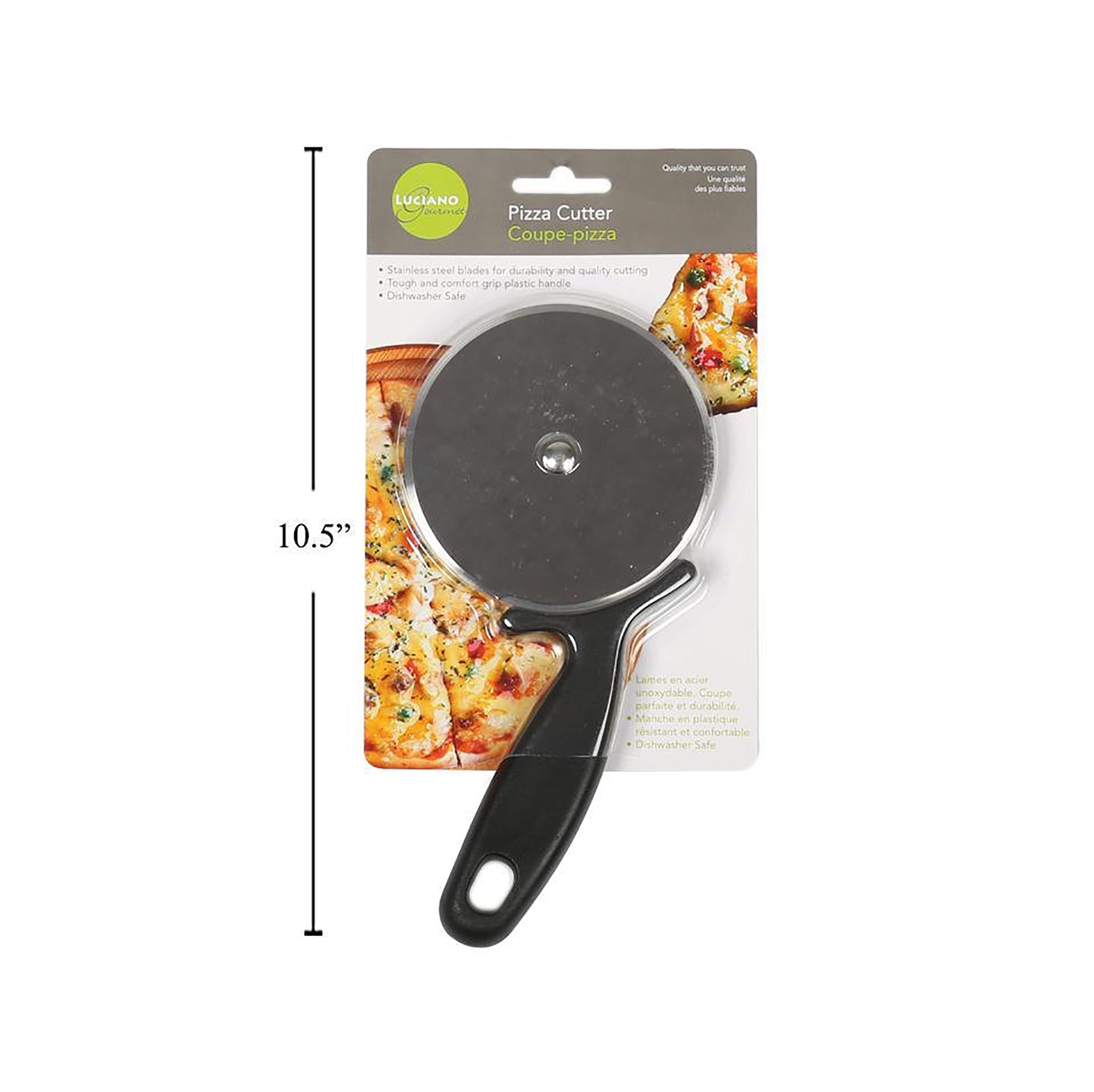 Luciano Gourmet Pizza Cutter Stainless Steel 4in dia.