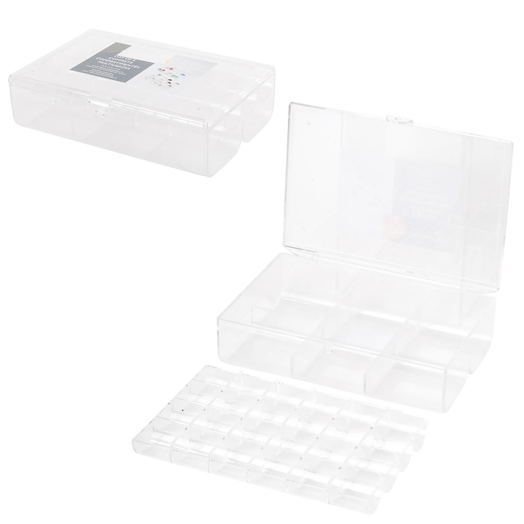 Bodico Trinket Jewelry Organizer with Tray Plastic 7x5.1x2in