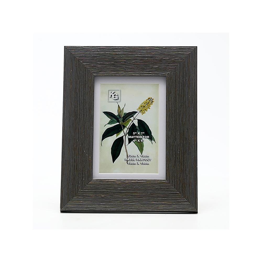 Gary 5X7In Frame Grey Barnwood With Brushed Gold - Dollar Max Depot