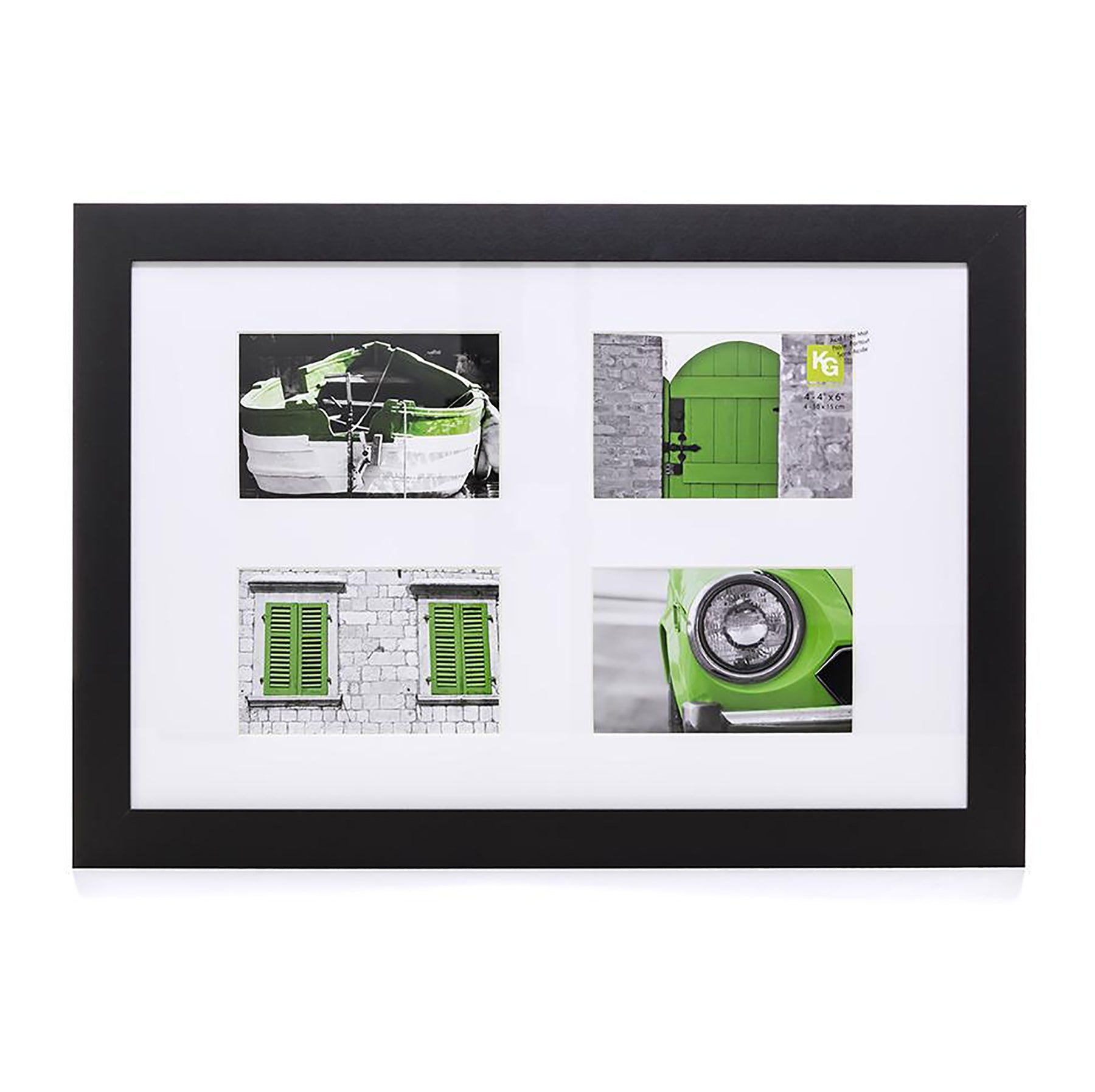 KG Langford Collage Black Frame 12x18in for 4 Photos 4x6in