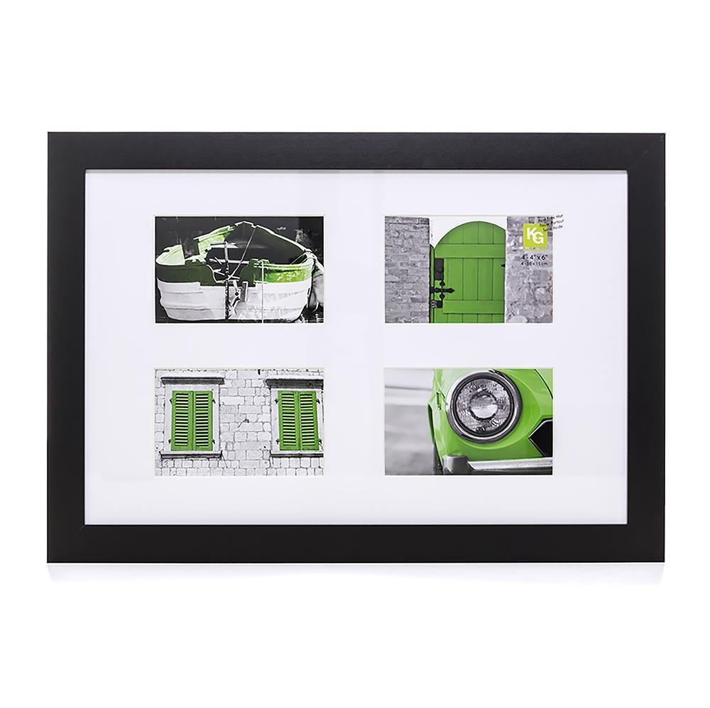 Langford 12X18In Collage Frame (For 4-4X6In) - Black - Dollar Max Depot