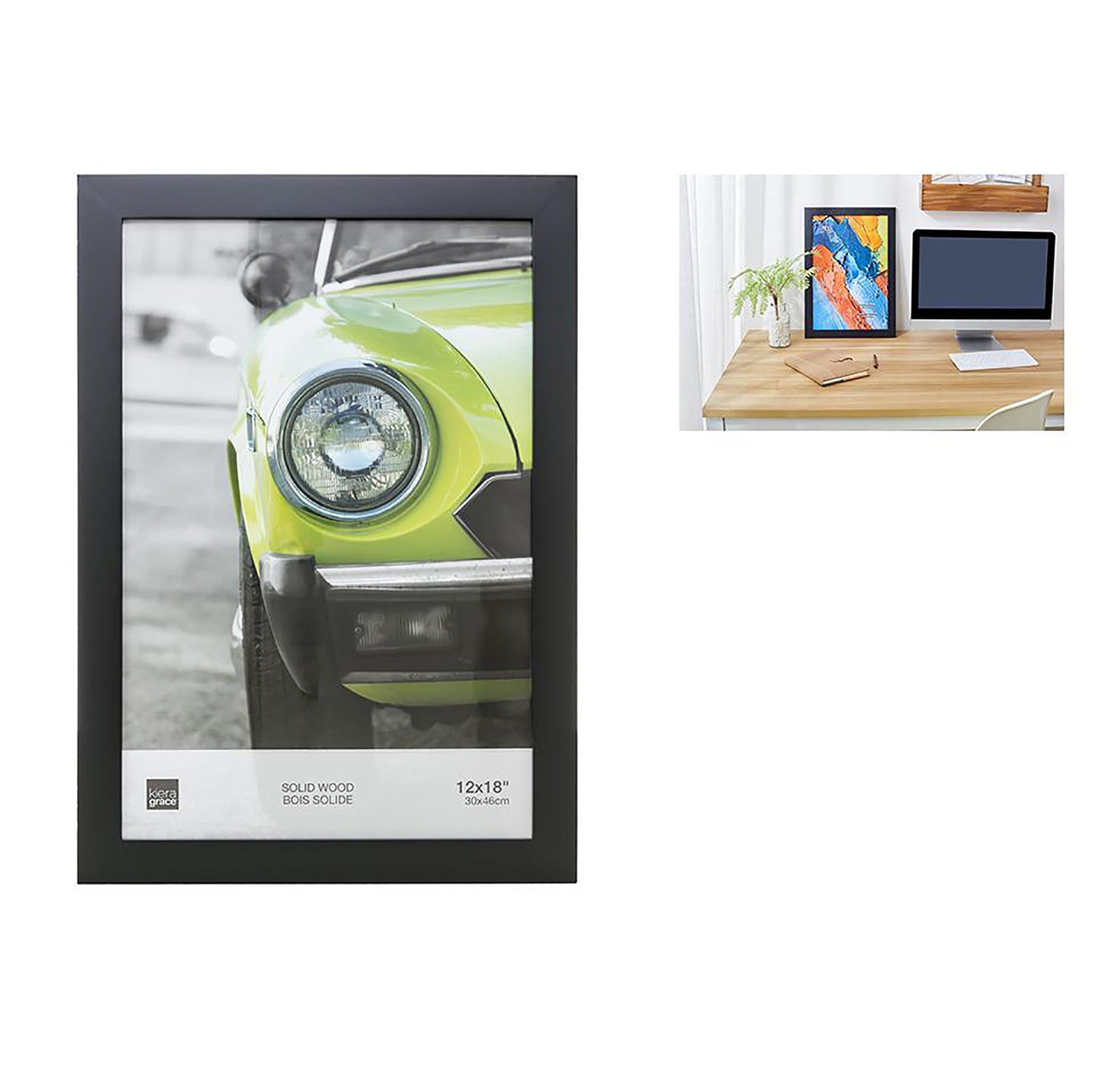 KG Langford Black Wood Frame 12x18in