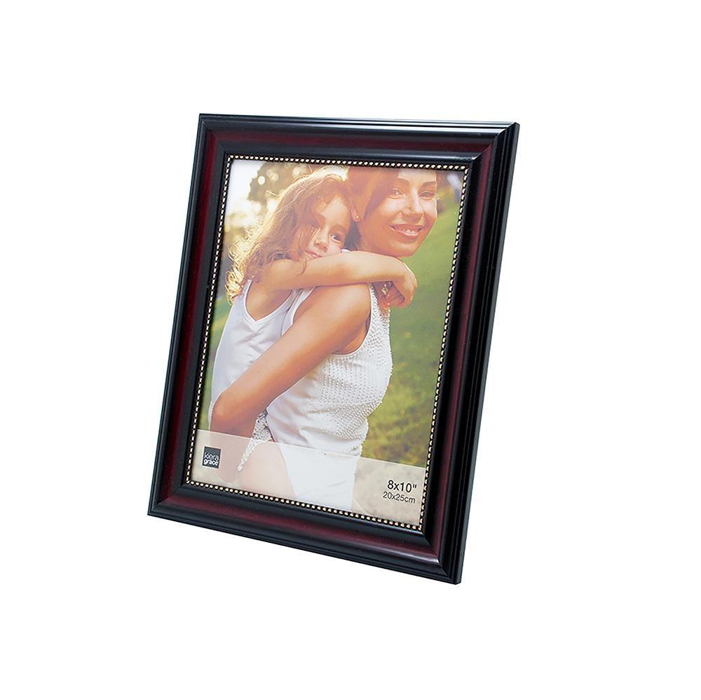 Lucy 8X10In Frame, Dark Brown With Gold Beading - Dollar Max Depot