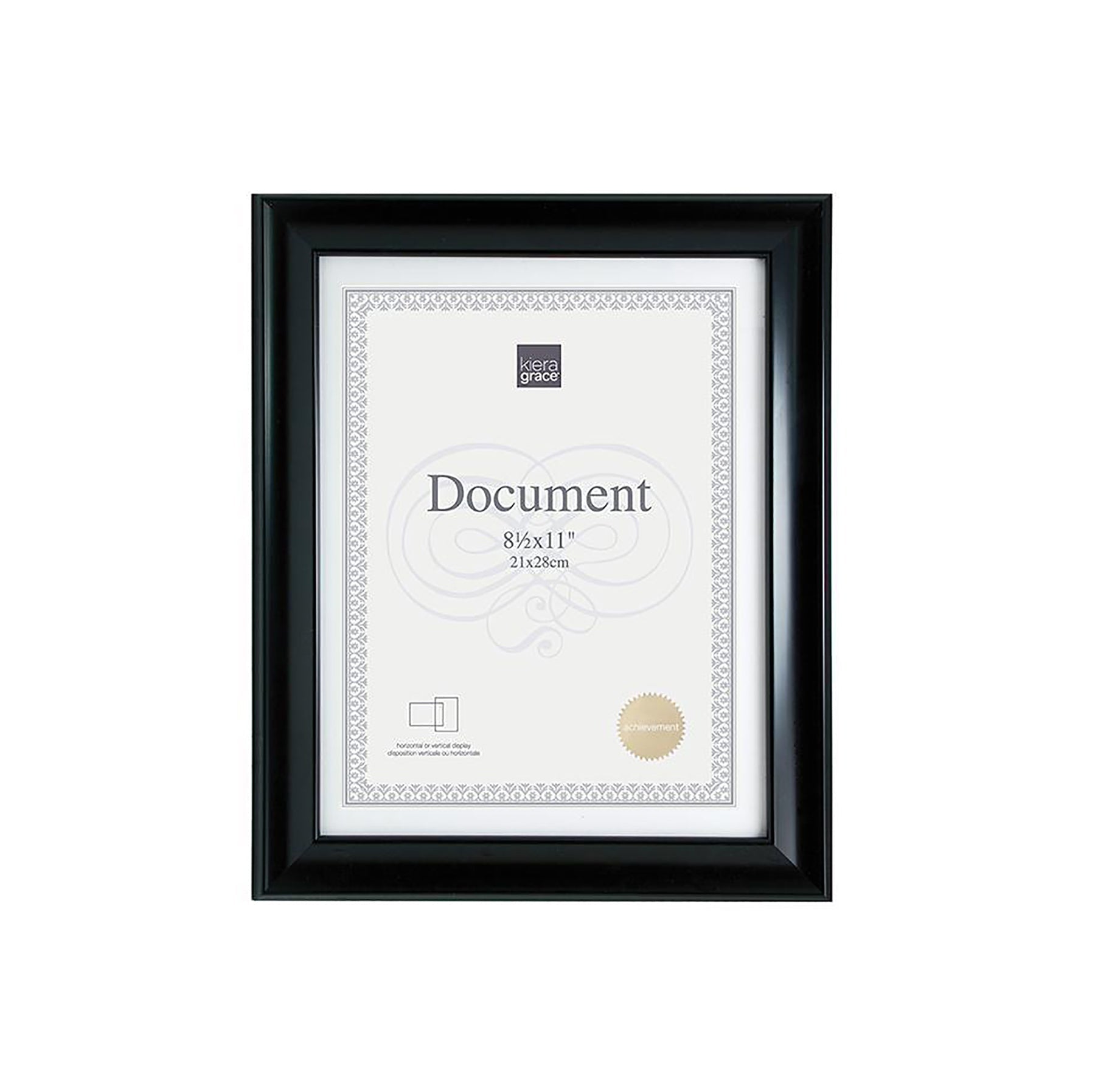 KG Reagan Document Black Wood Frame 8.5x11in