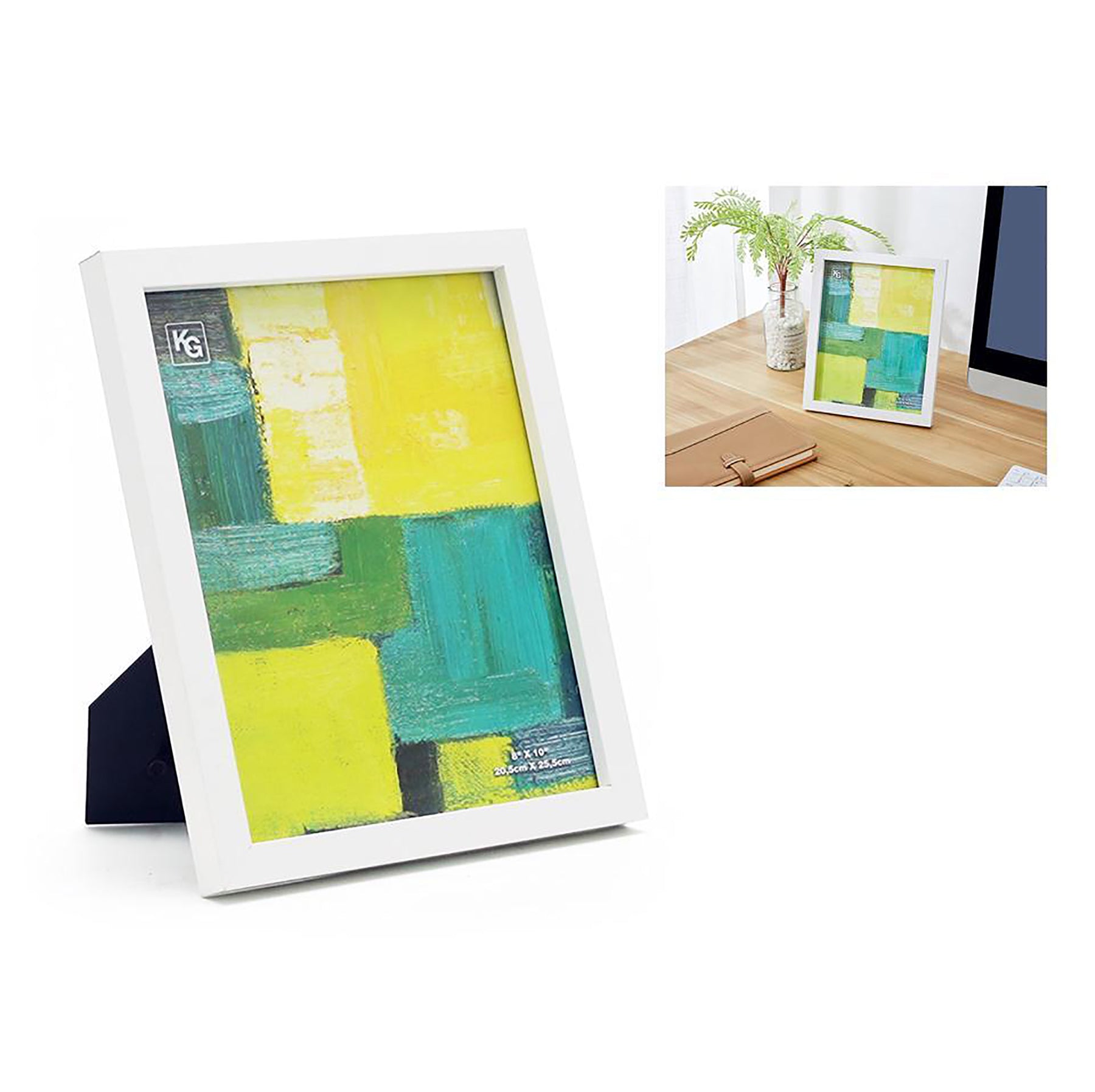 KG Contempo White Wood Frame  8x10in