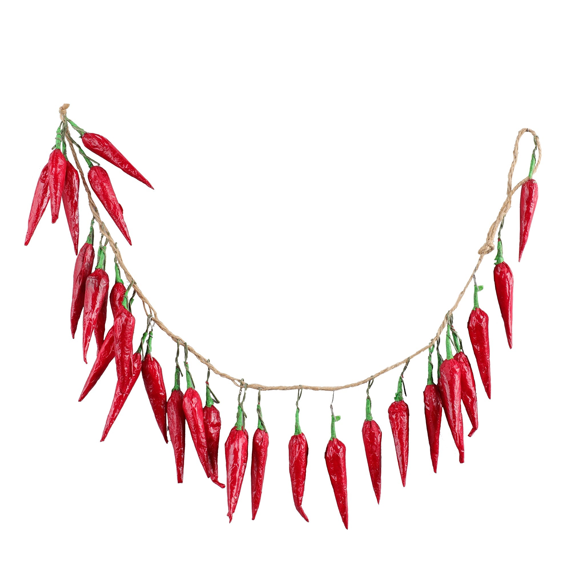 Hanging Chili Peppers String 21in Red