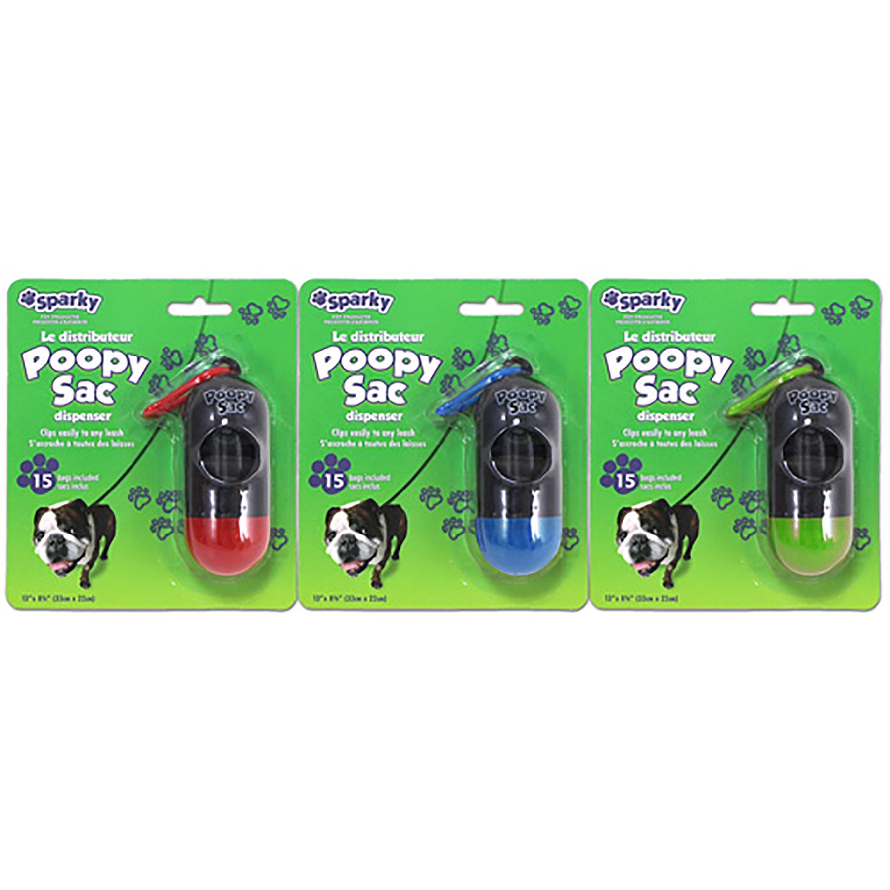 Sparky Poopy Bags Dispenser with 15 Bags