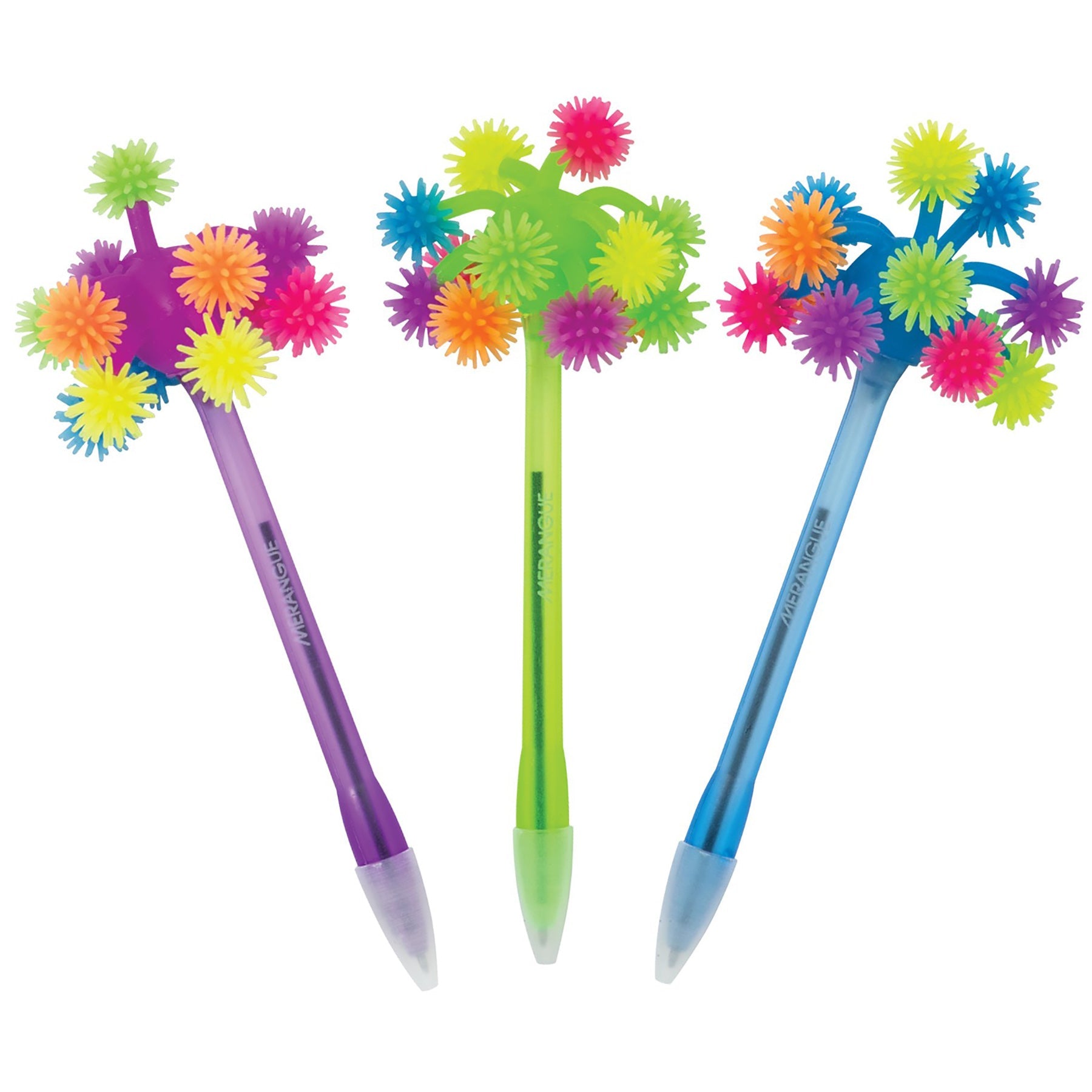 Merangue Light Up Pom Pom Pen Blue Ink