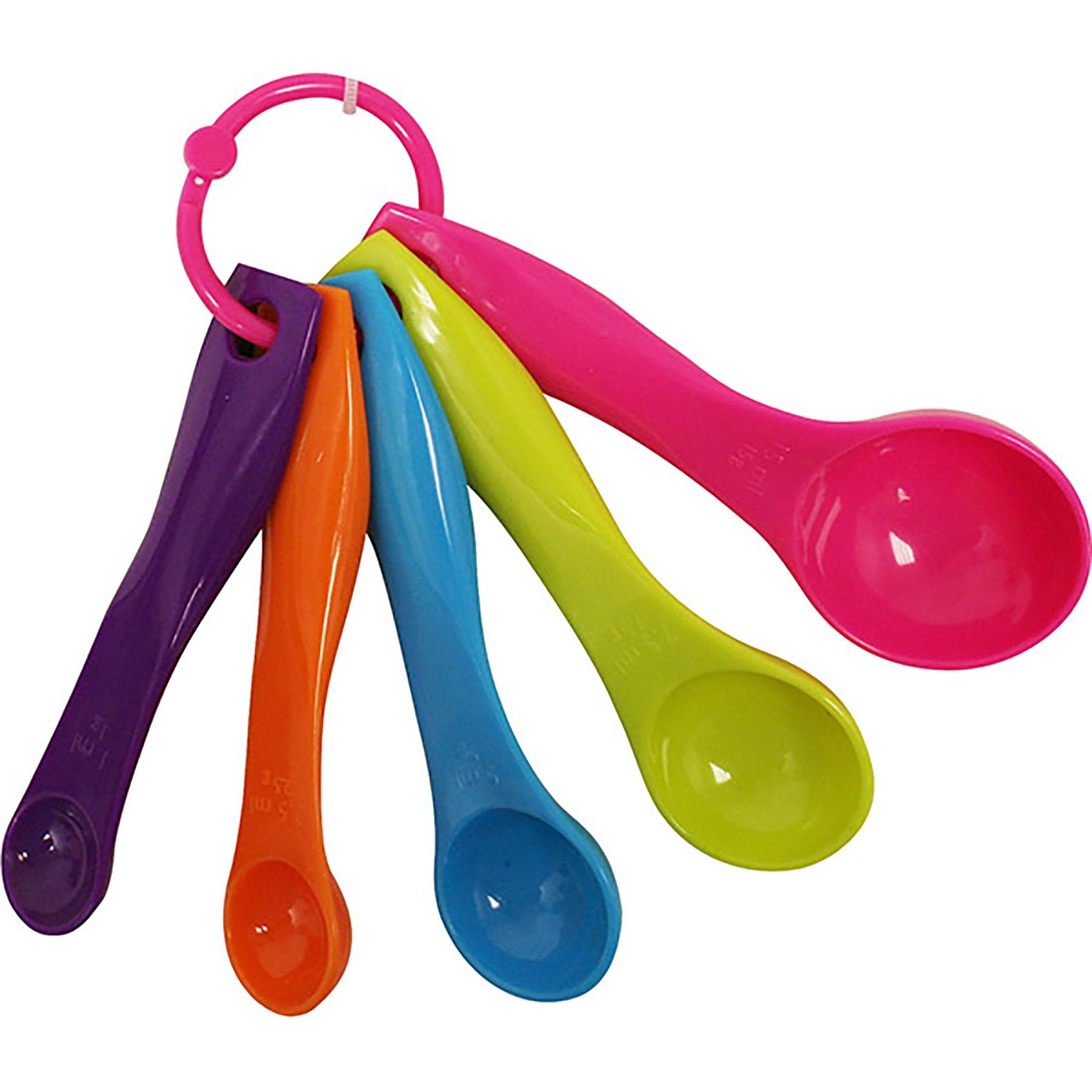 Gourmet 5pcs Measuring Spoon Colored Plastic 1/4 tbsp to 1 tbsp