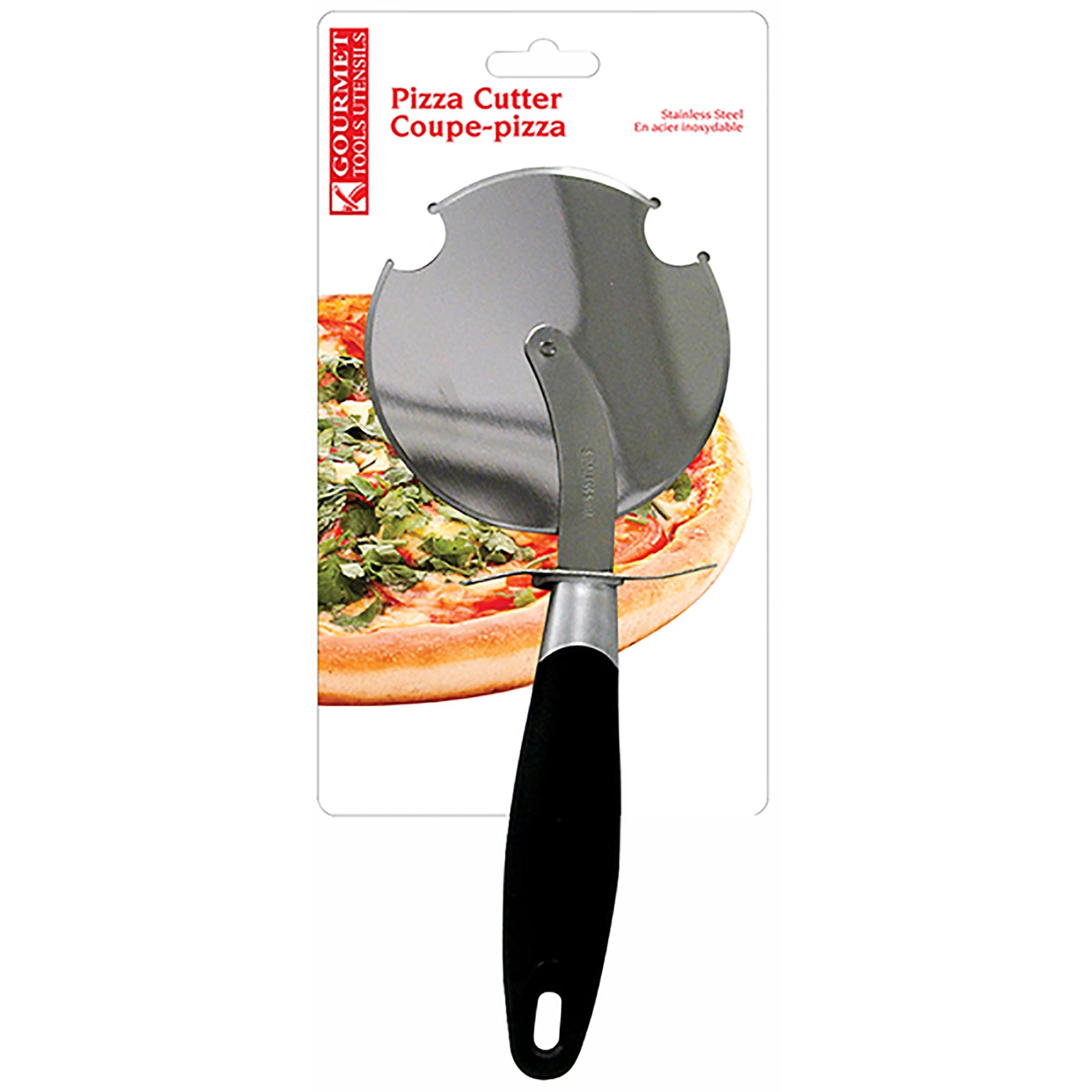 Gourmet Pizza Cutter Stainless Steel with Plastic Handle 9.75in