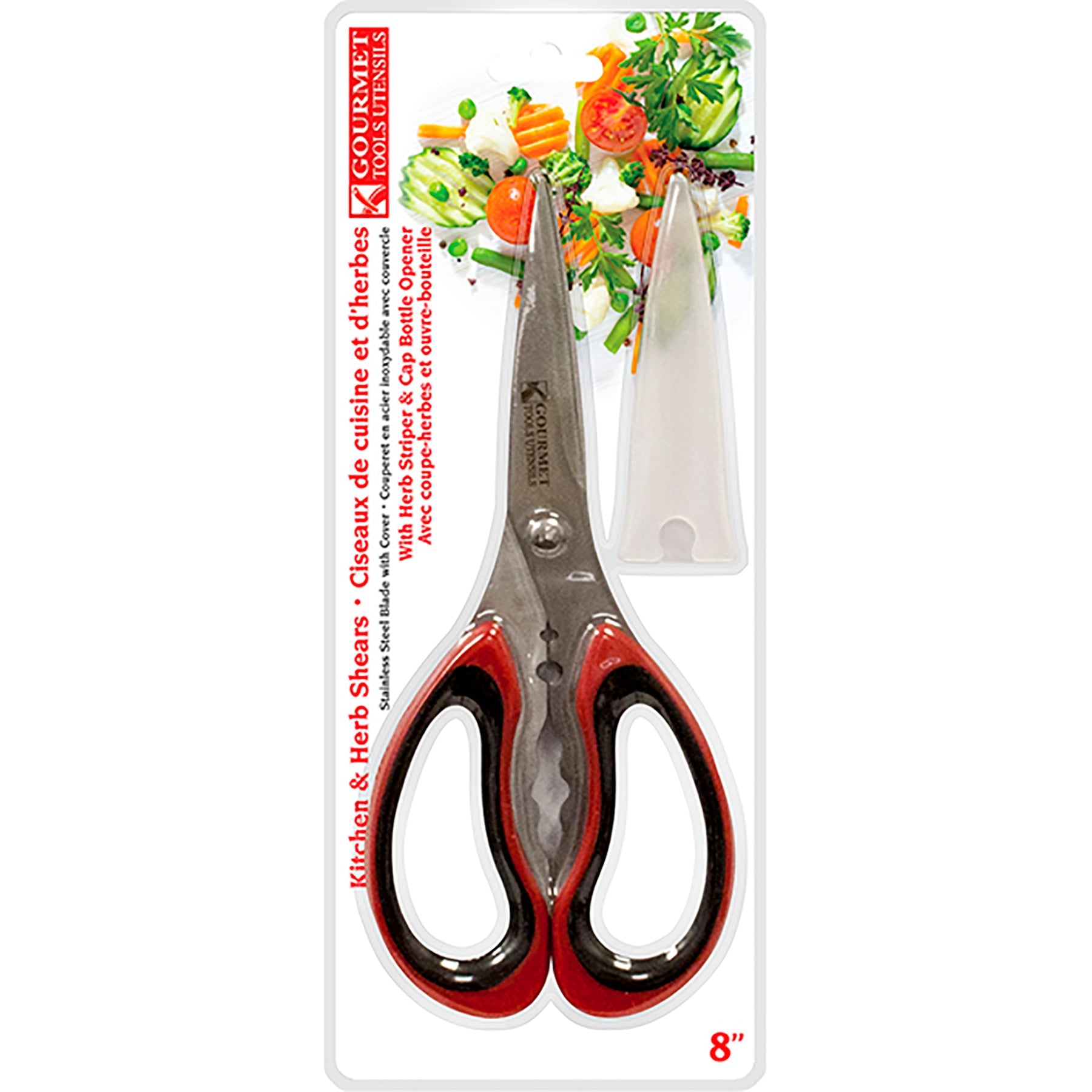 Gourmet Kitchen and Herb Shears Stainless Steel Blade 8in