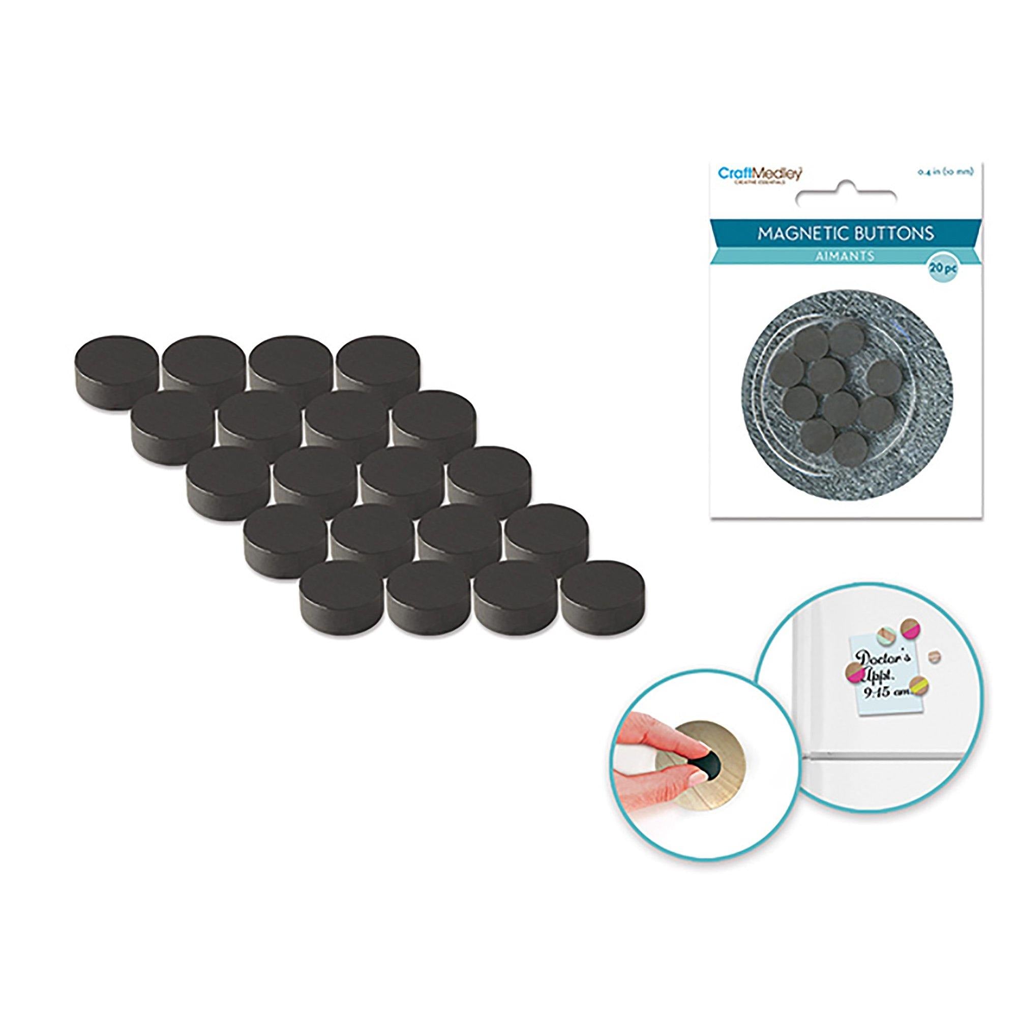 Magnetic Buttons: 10Mm 20Pcs/Pk On Mirror - Dollar Max Dépôt