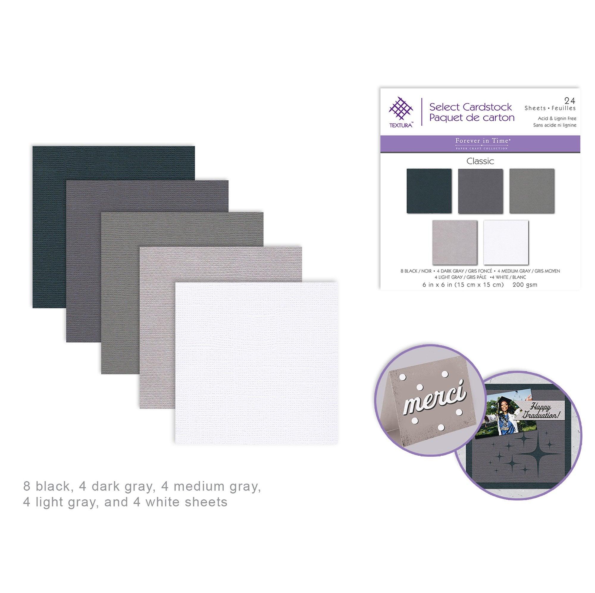 Cardstock 6in X6in Textura Select Packs x20 Asst Classic - Dollar Max Depot