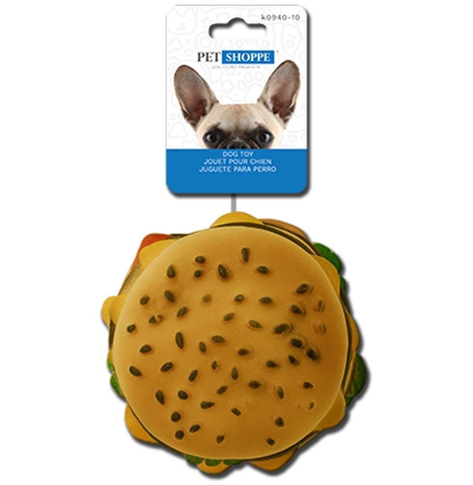 Squeaky Dog Toy - Small Cheeseburger - Dollar Max Depot