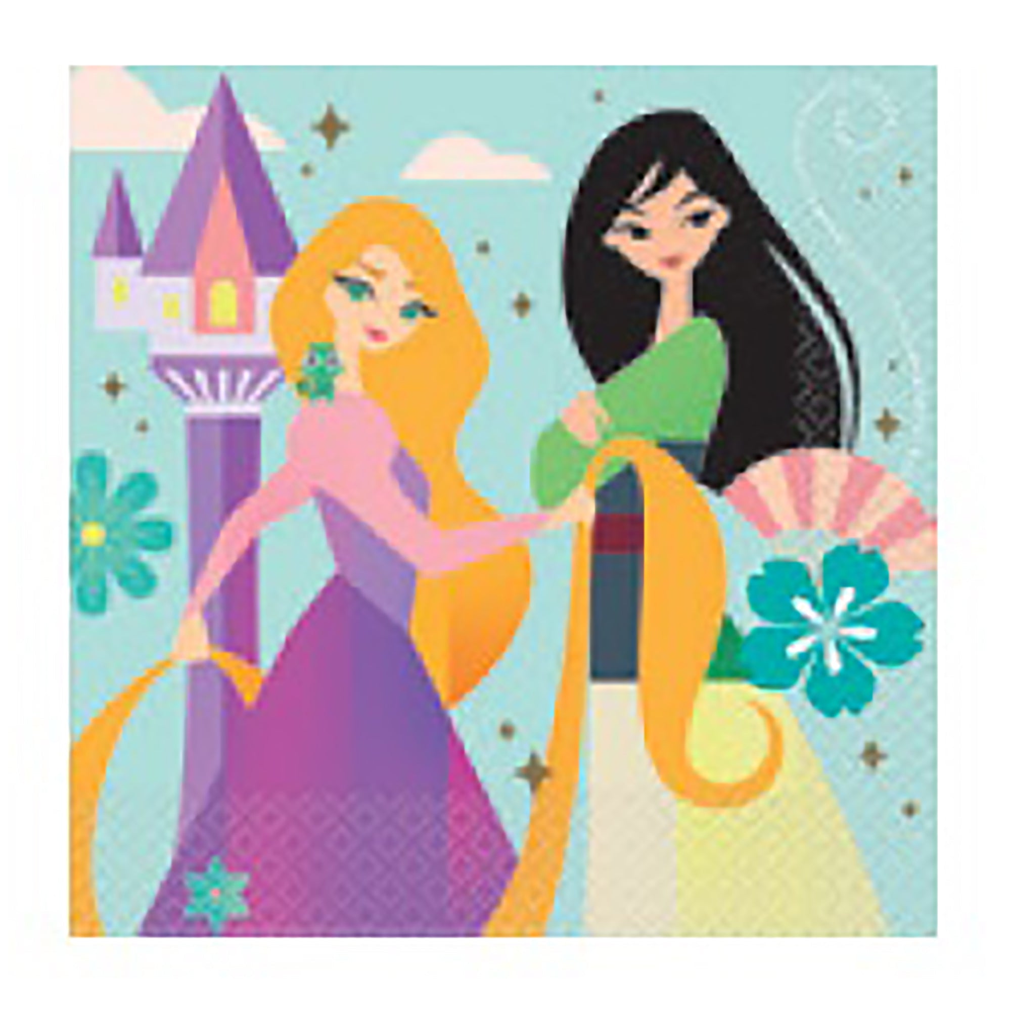 Disney Princess 16 Luncheon Napkins 12.75x12.75in