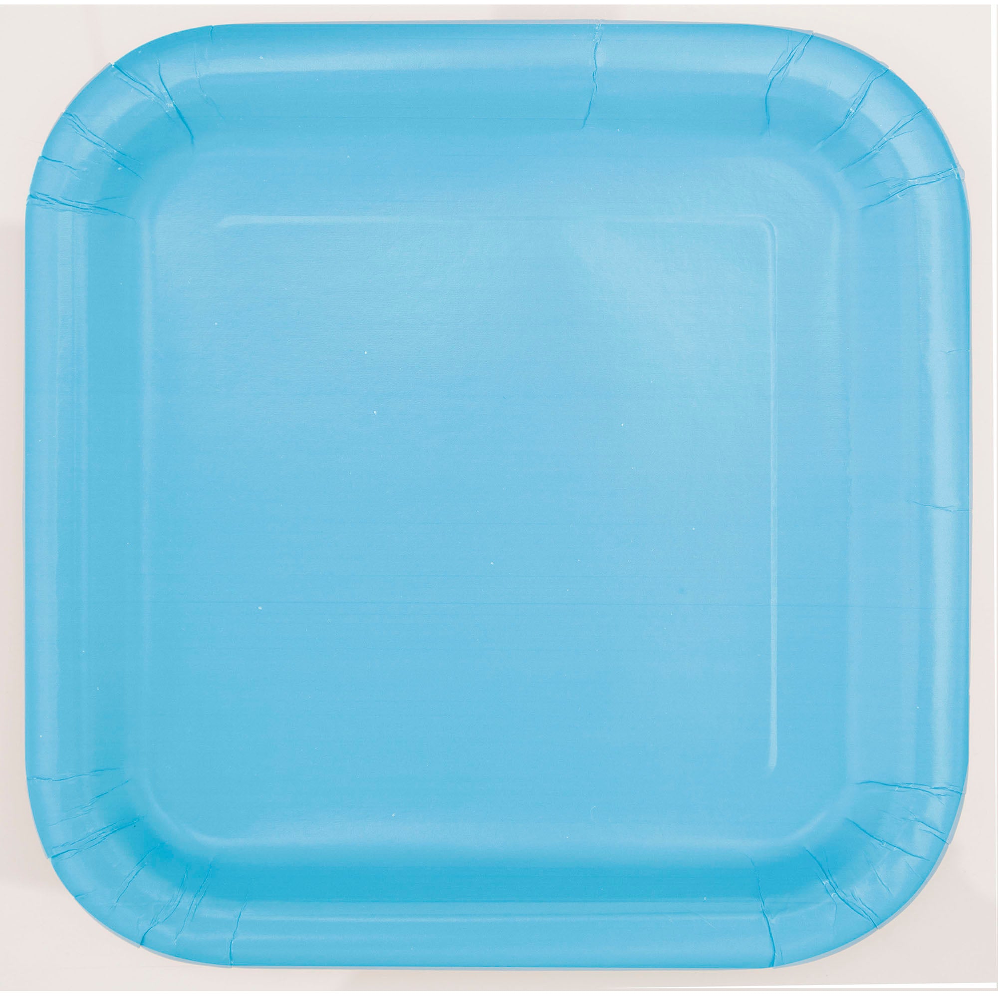 14 Square Paper Plates Powder Blue 9in