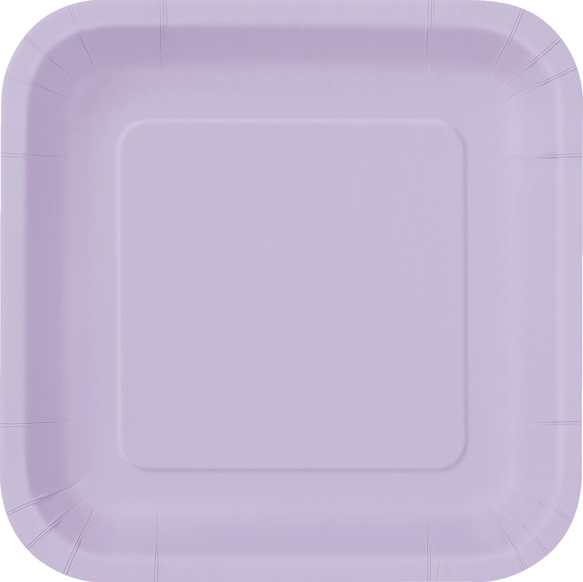 14 Square Paper Plates Lavender 9in