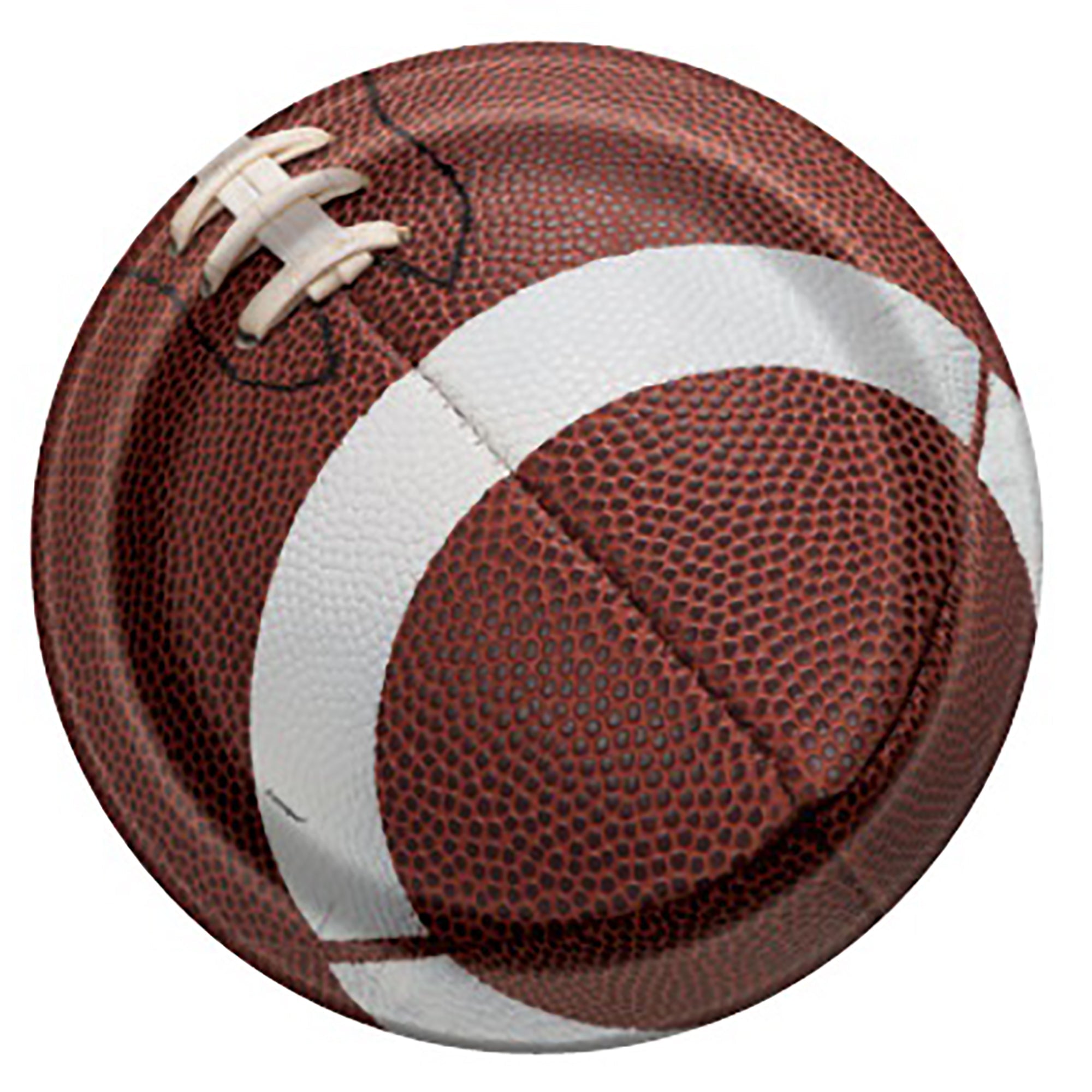 Football 8 Round Paper Plates 7in