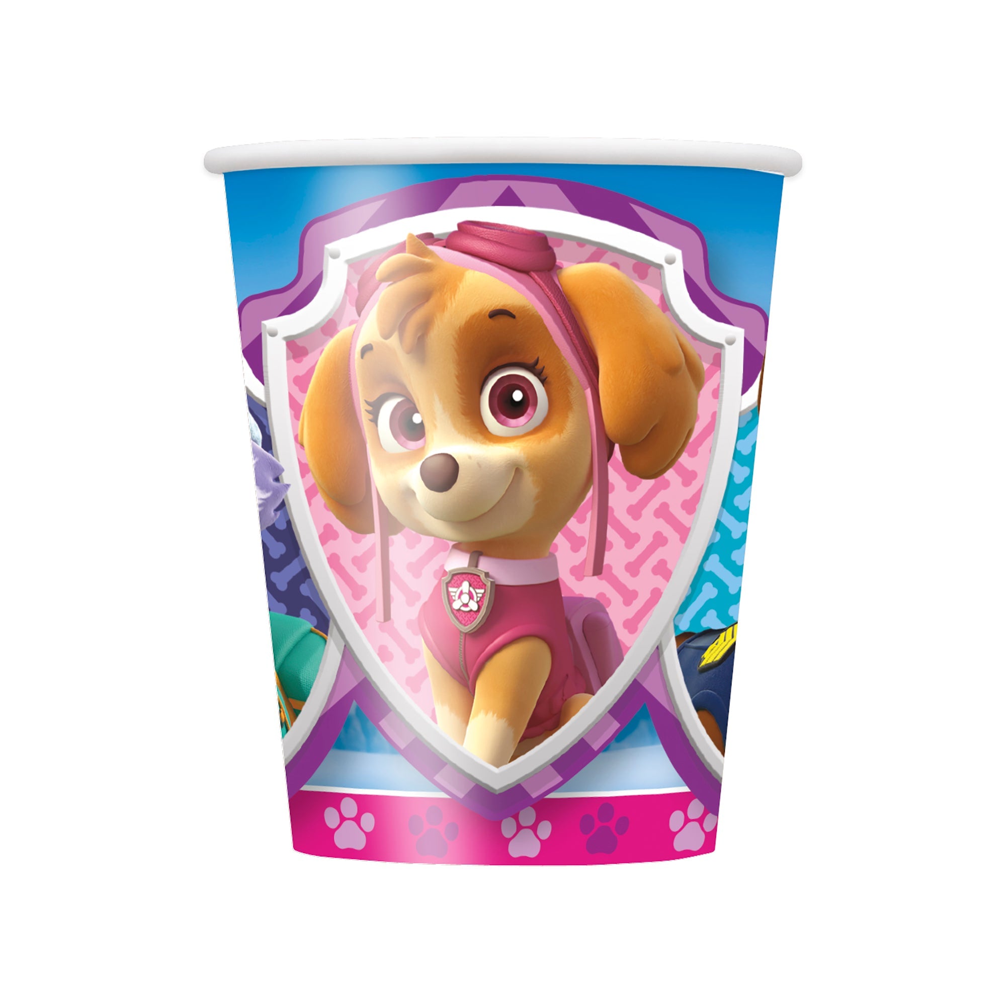 Paw Patrol Pink 8 Paper Cups 9oz