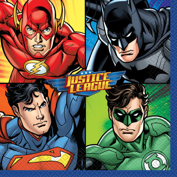 Justice League 16 Luncheon Napkins 12.75x12.75in