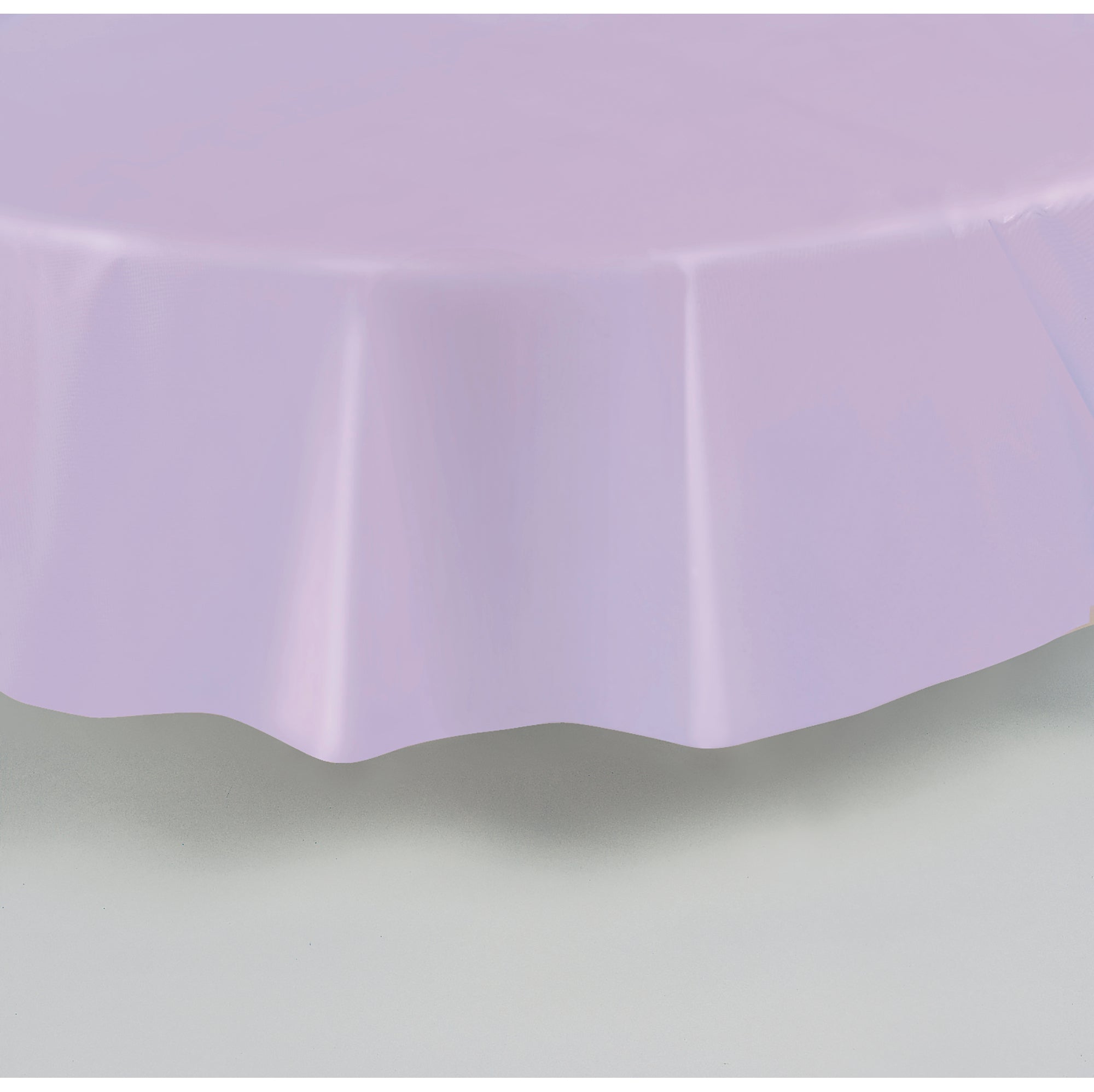 Plastic Round Table Cover Lavender 84in