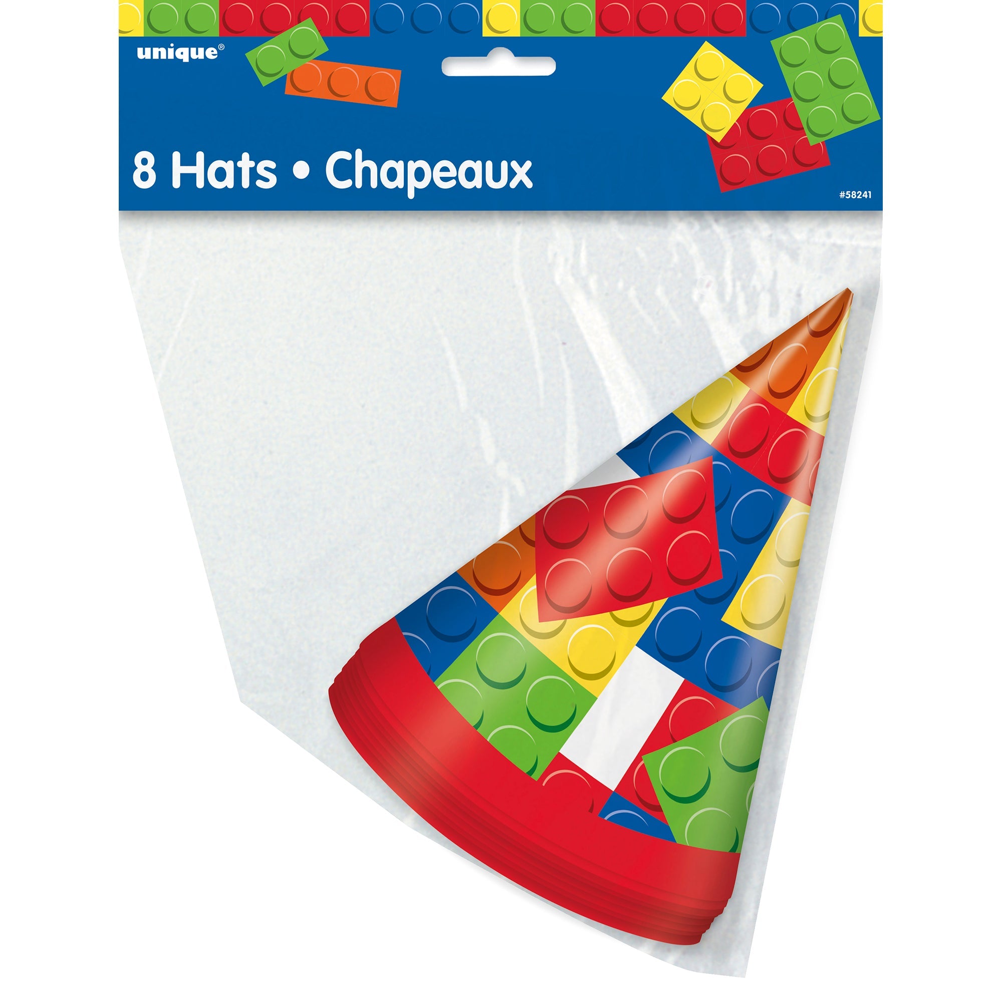 Building Blocks 8 Party Hats