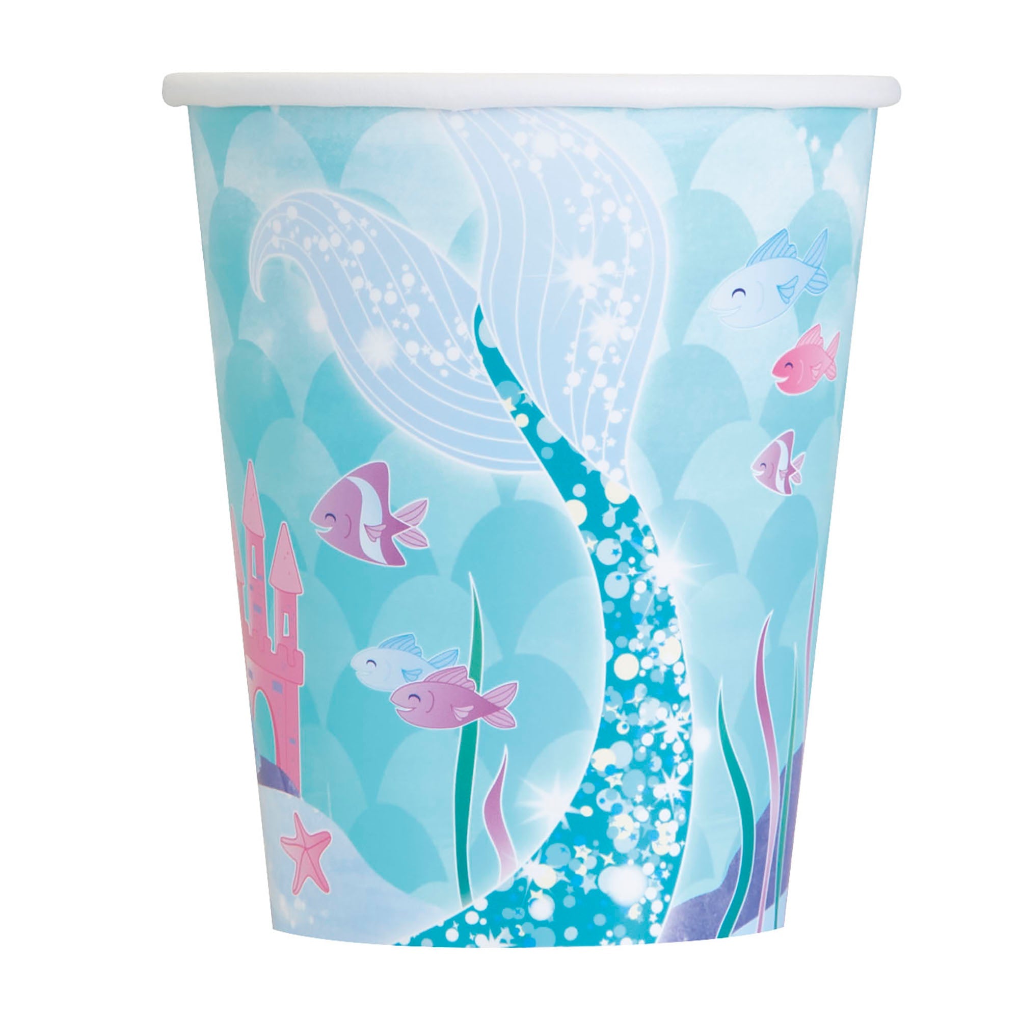 Mermaid 8 Paper Cups 9oz