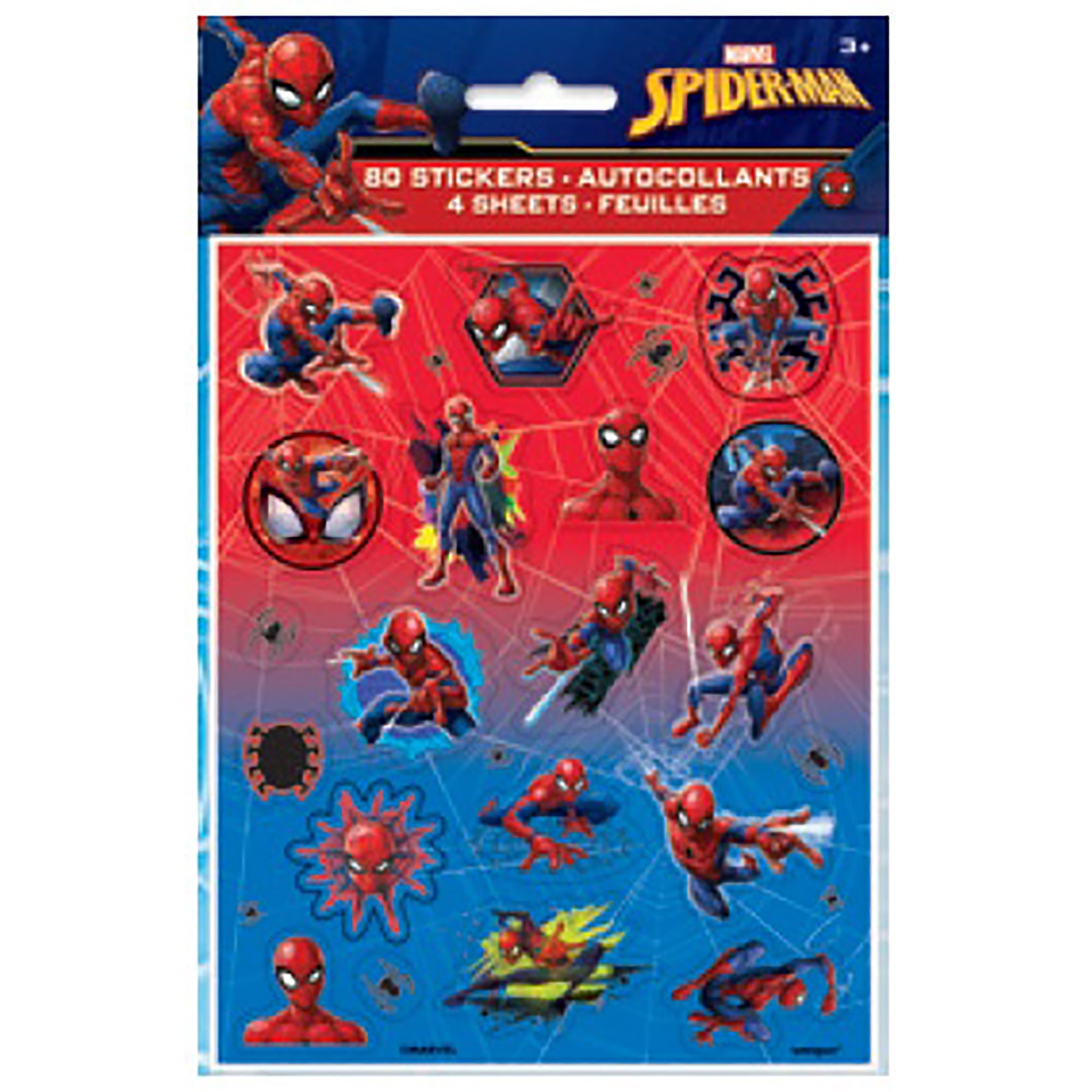 Spiderman Stickers 4 Sheets