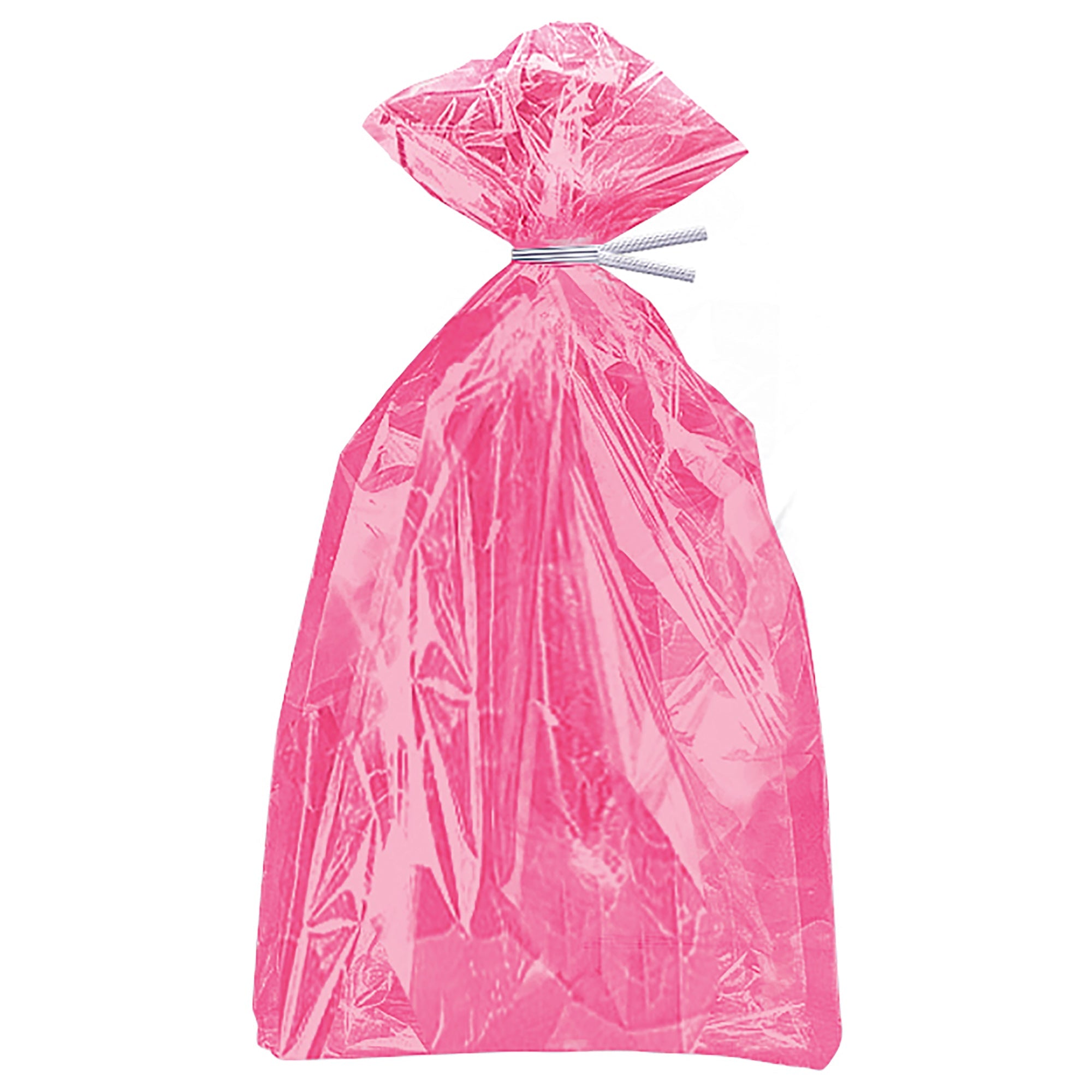 30 Cello Gift Bags Hot Pink with Twist Ties 11H x 5 W in