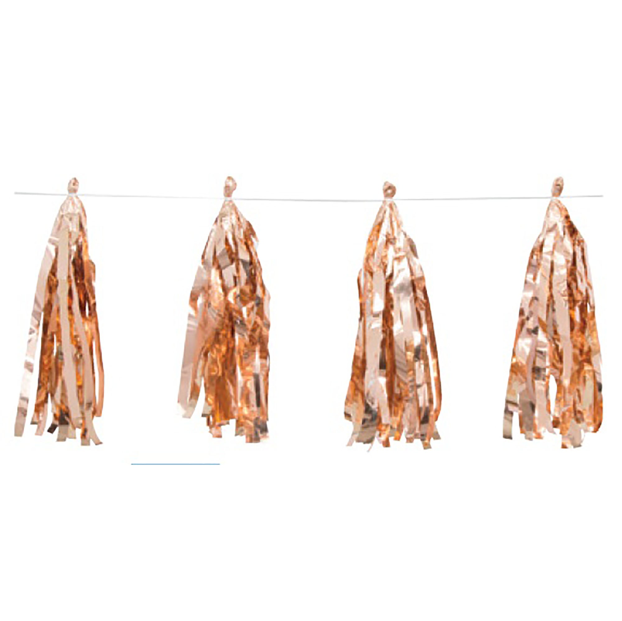 Foil Tassel Garland Rose Gold 9ft Contains 15 Tassels