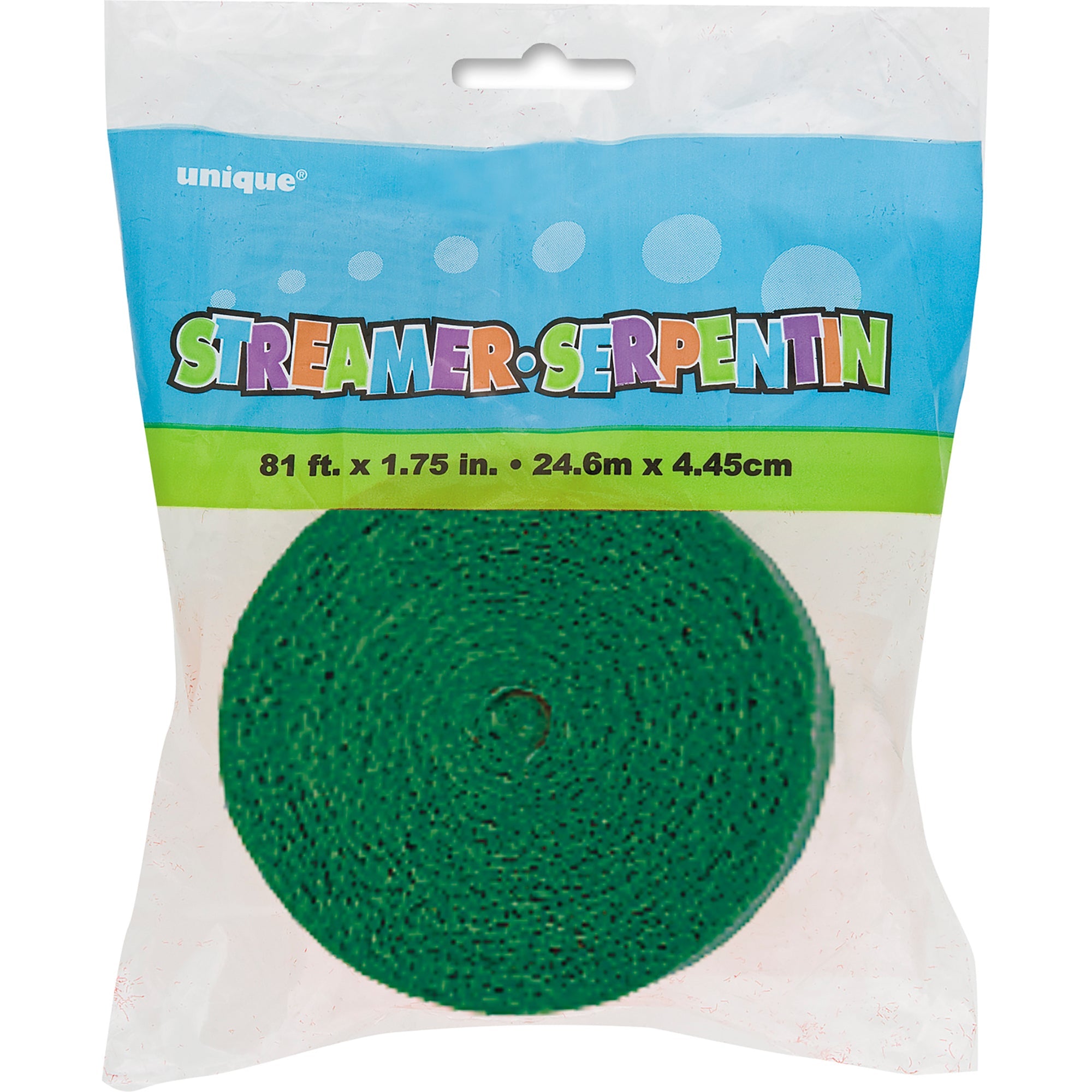 Crepe Streamer Emerald Green 81ftx1.75in