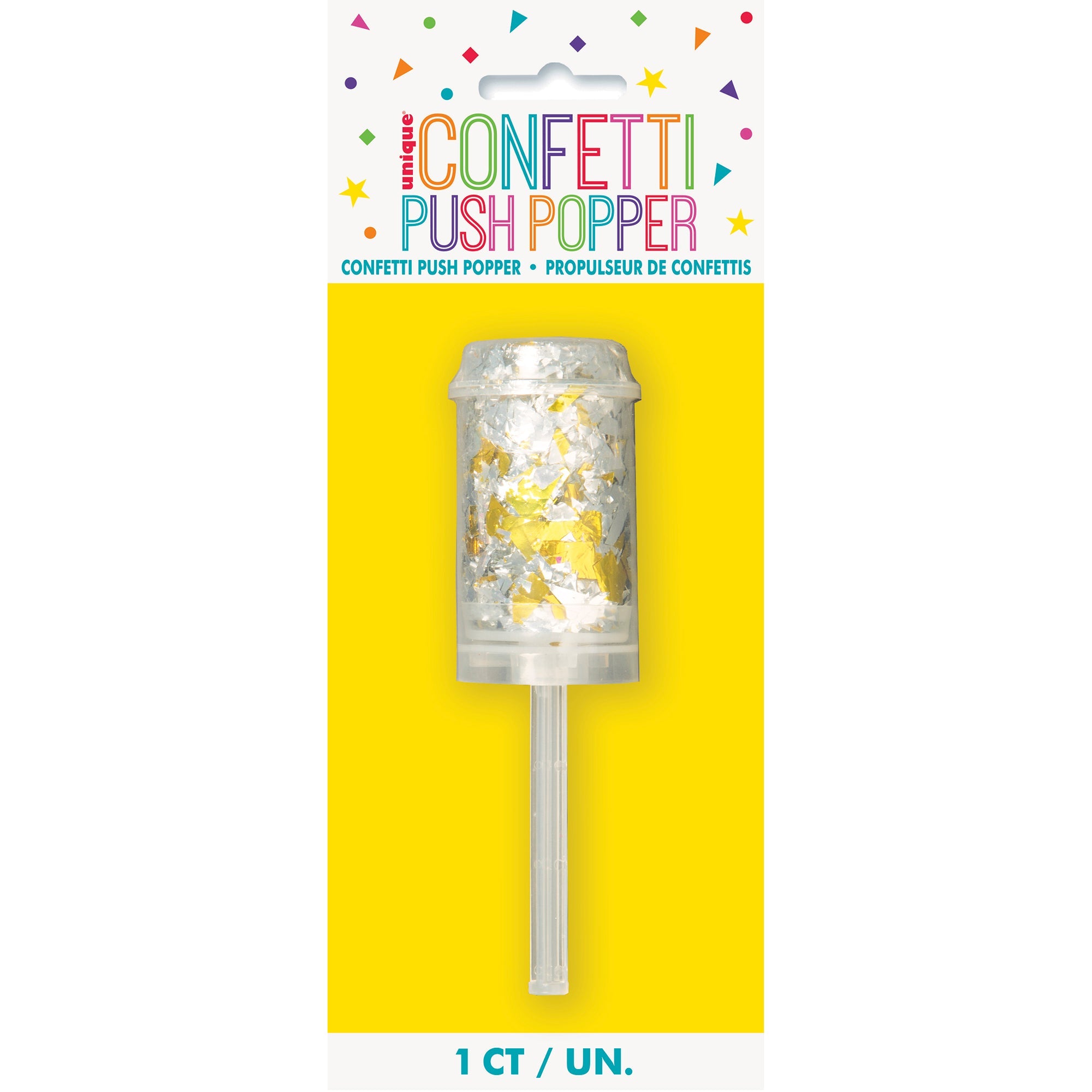 Gold and Silver Foil Confetti Push Popper