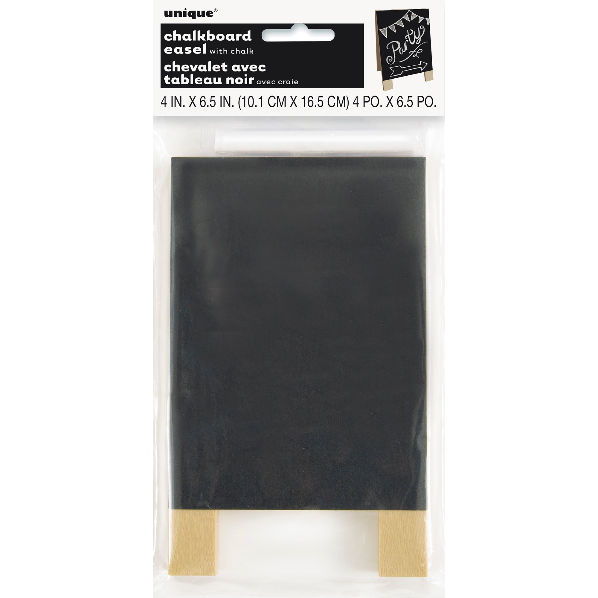 Mini Plastic Chalkboard Easel with Chalk 6.5x4in