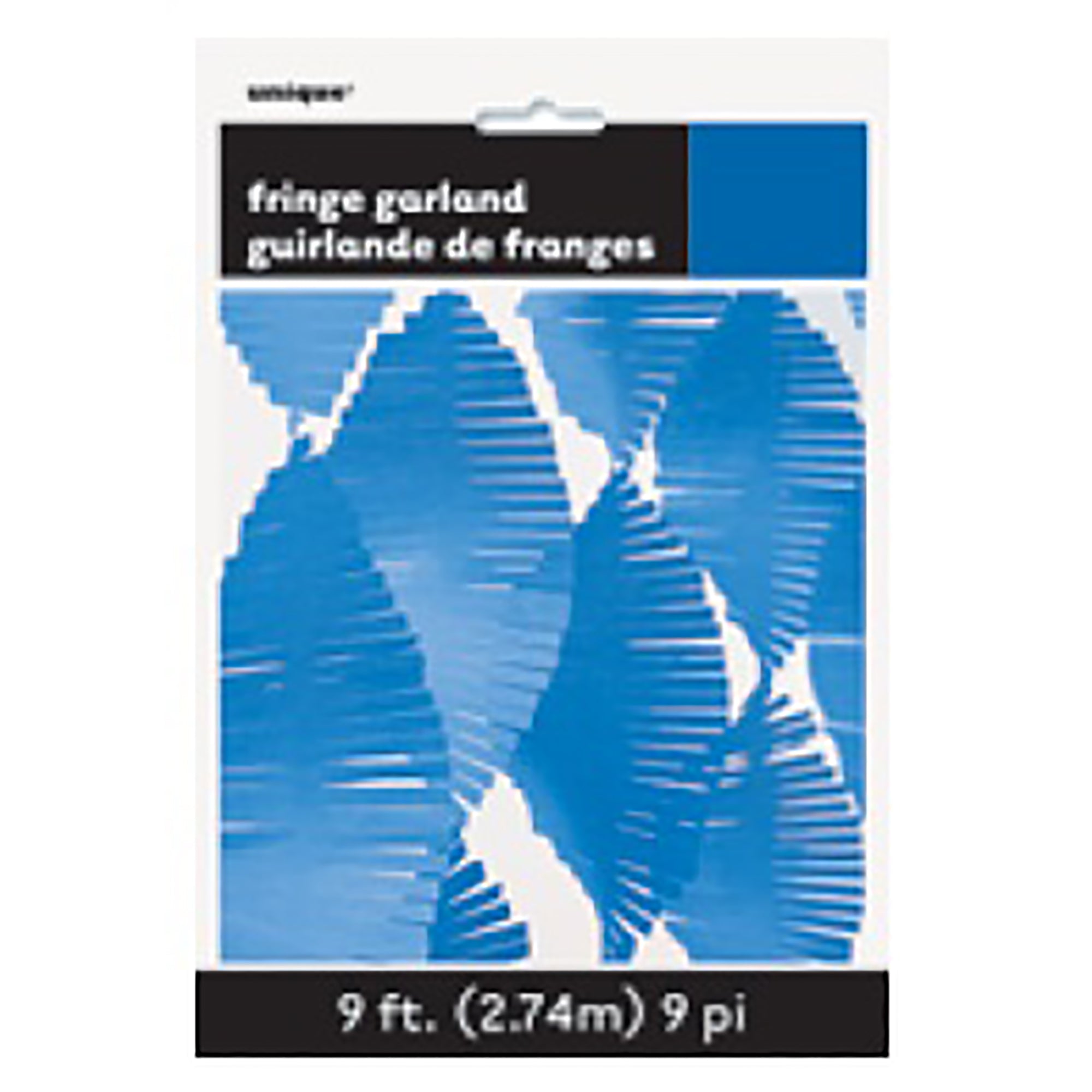 Fringe Garland Royal Blue Tissue 9ft