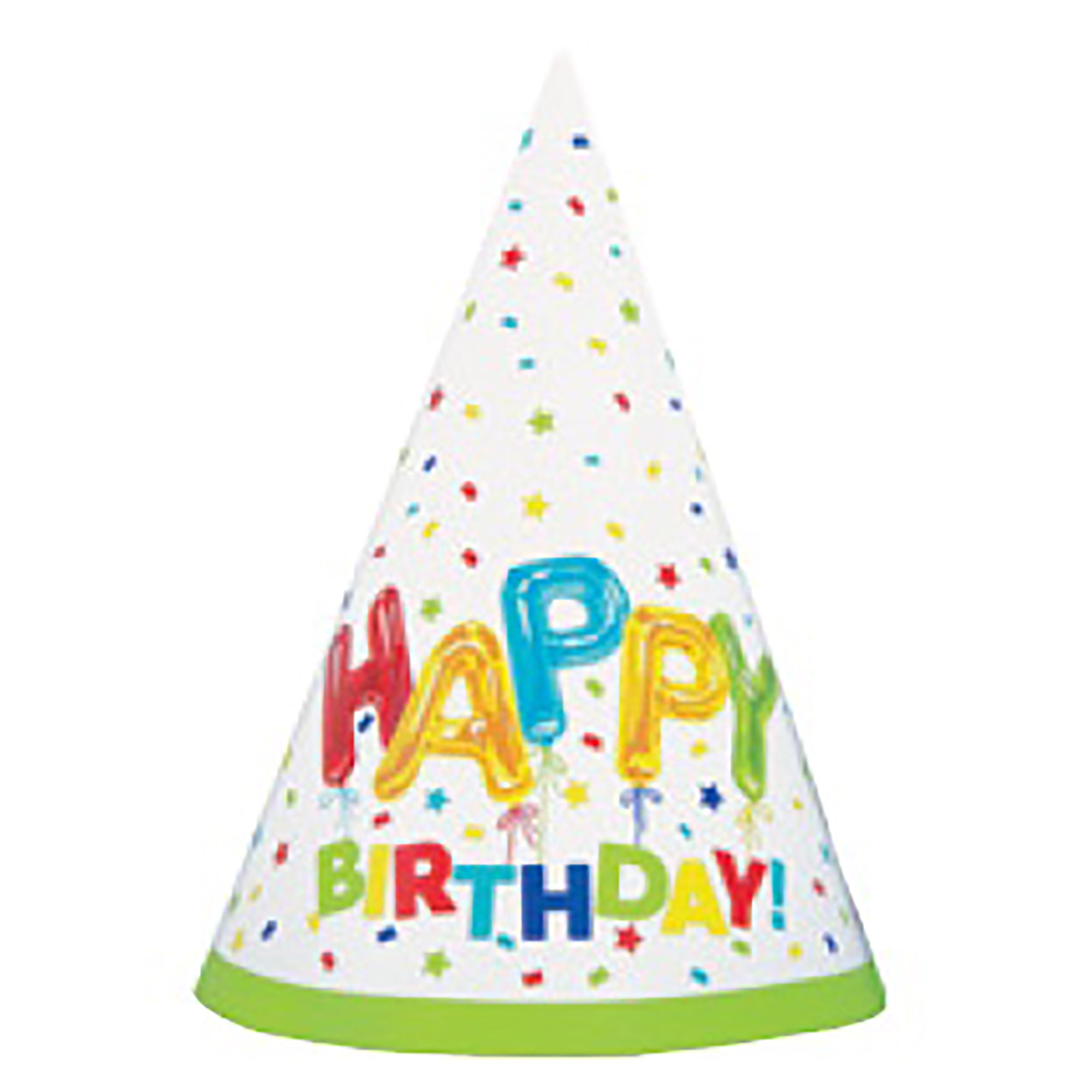 Happy Balloon Birthday 8 Party Hats