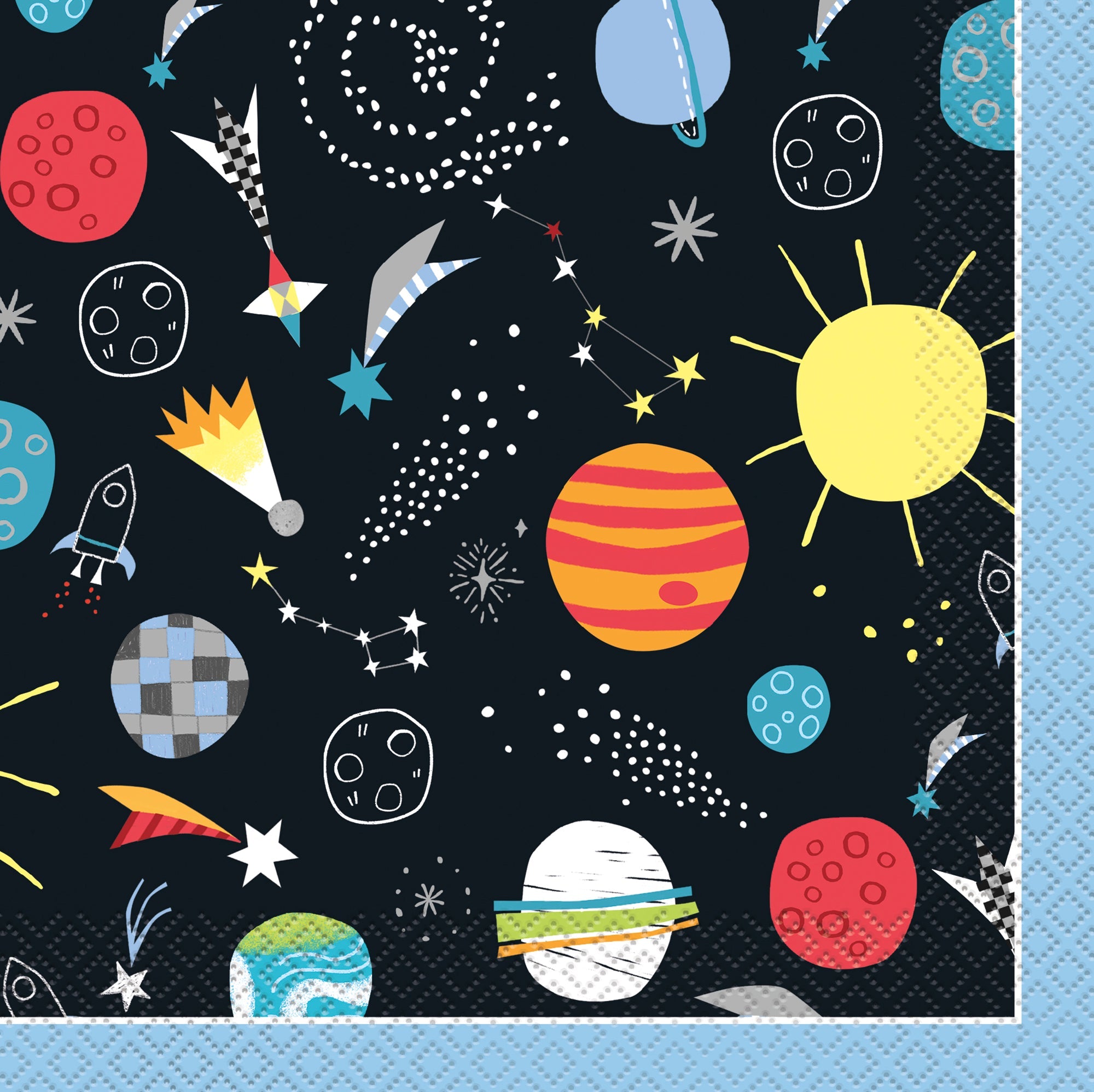 Outer Space 16 Luncheon Napkins 12.75x12.75in