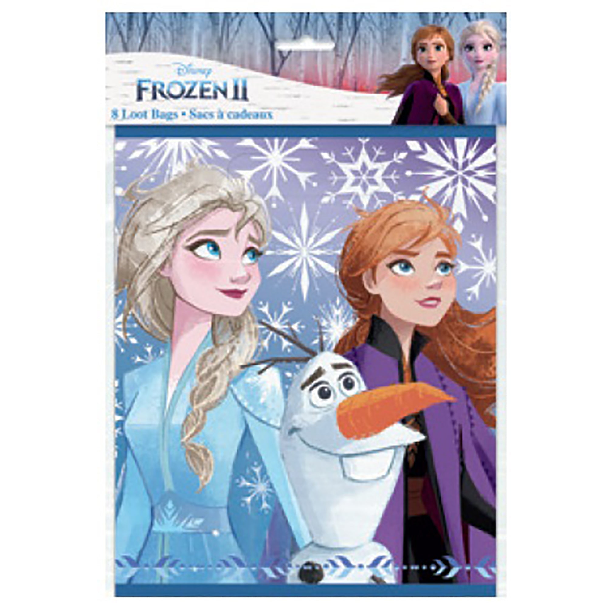 Frozen 2 8 Plastic Loot Bags 7.25x9in