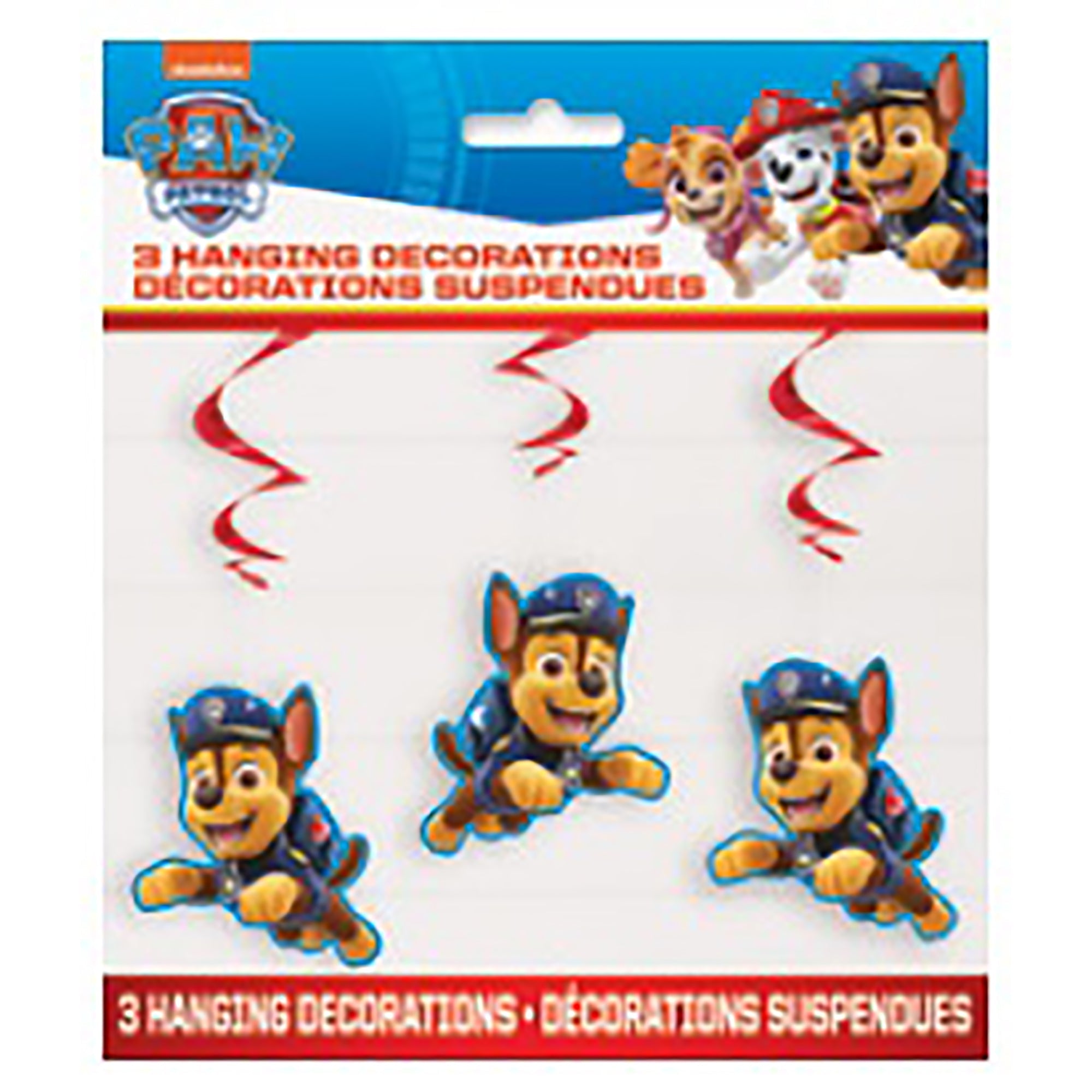 Paw Patrol 3 Hanging Swirl Decorations 26in 