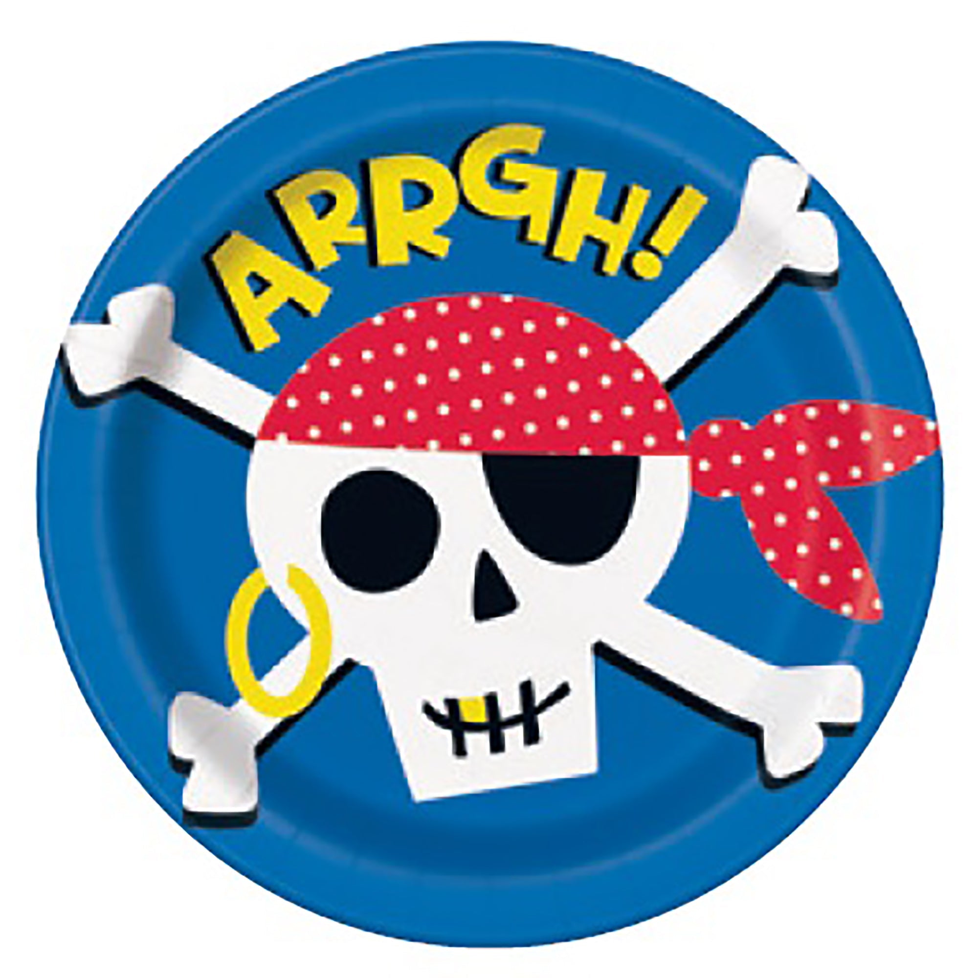 Ahoy Pirate 8 Round Paper Plates 9in