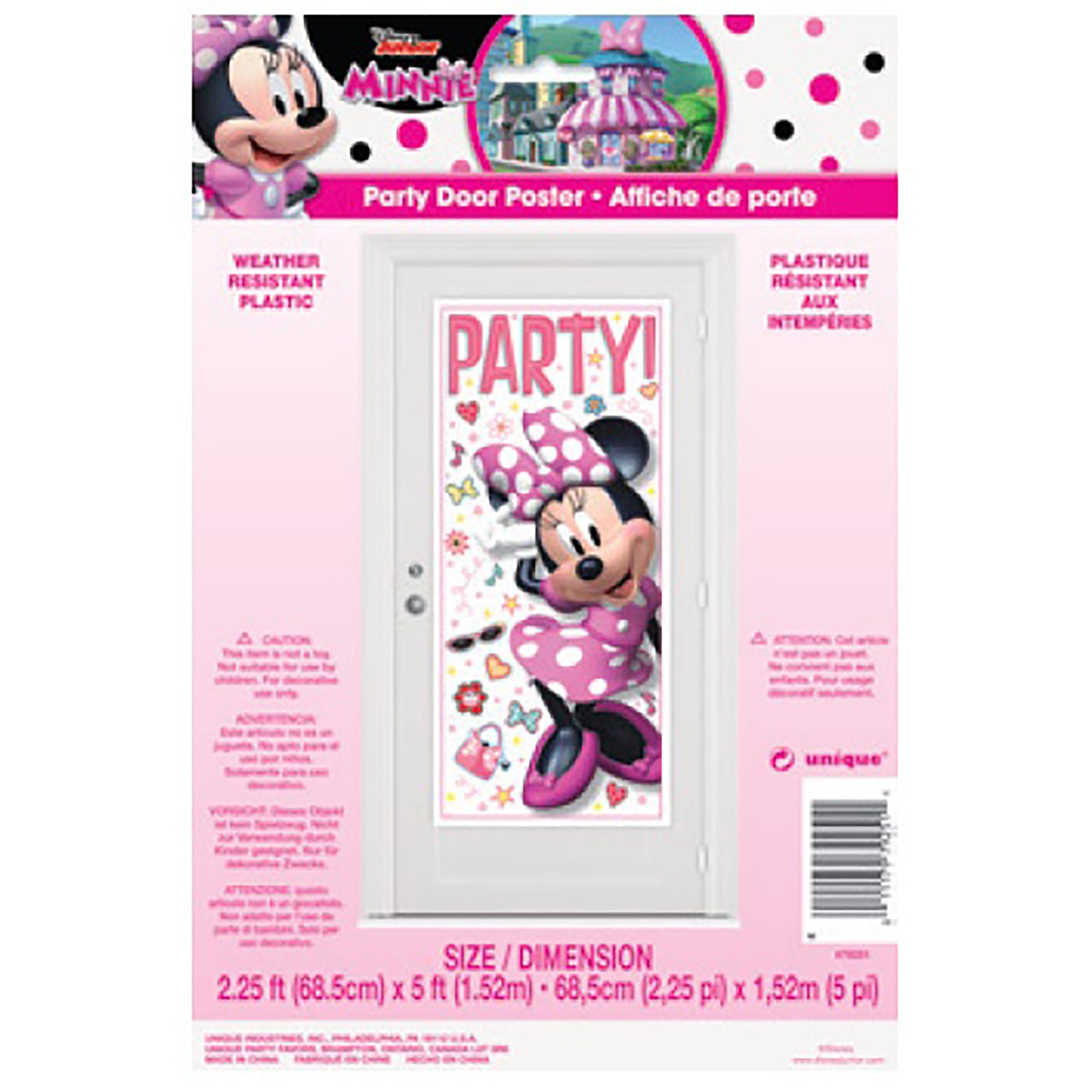 Minnie Plastic Party Door Poster 27Wx60L in