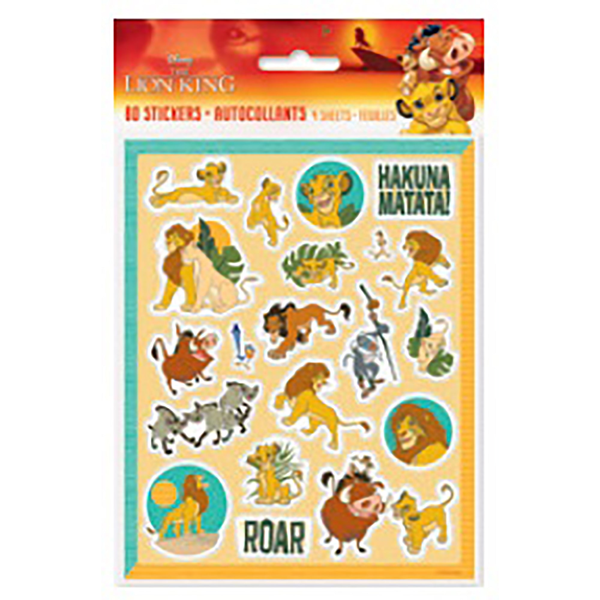 The Lion King Stickers 4 Sheets