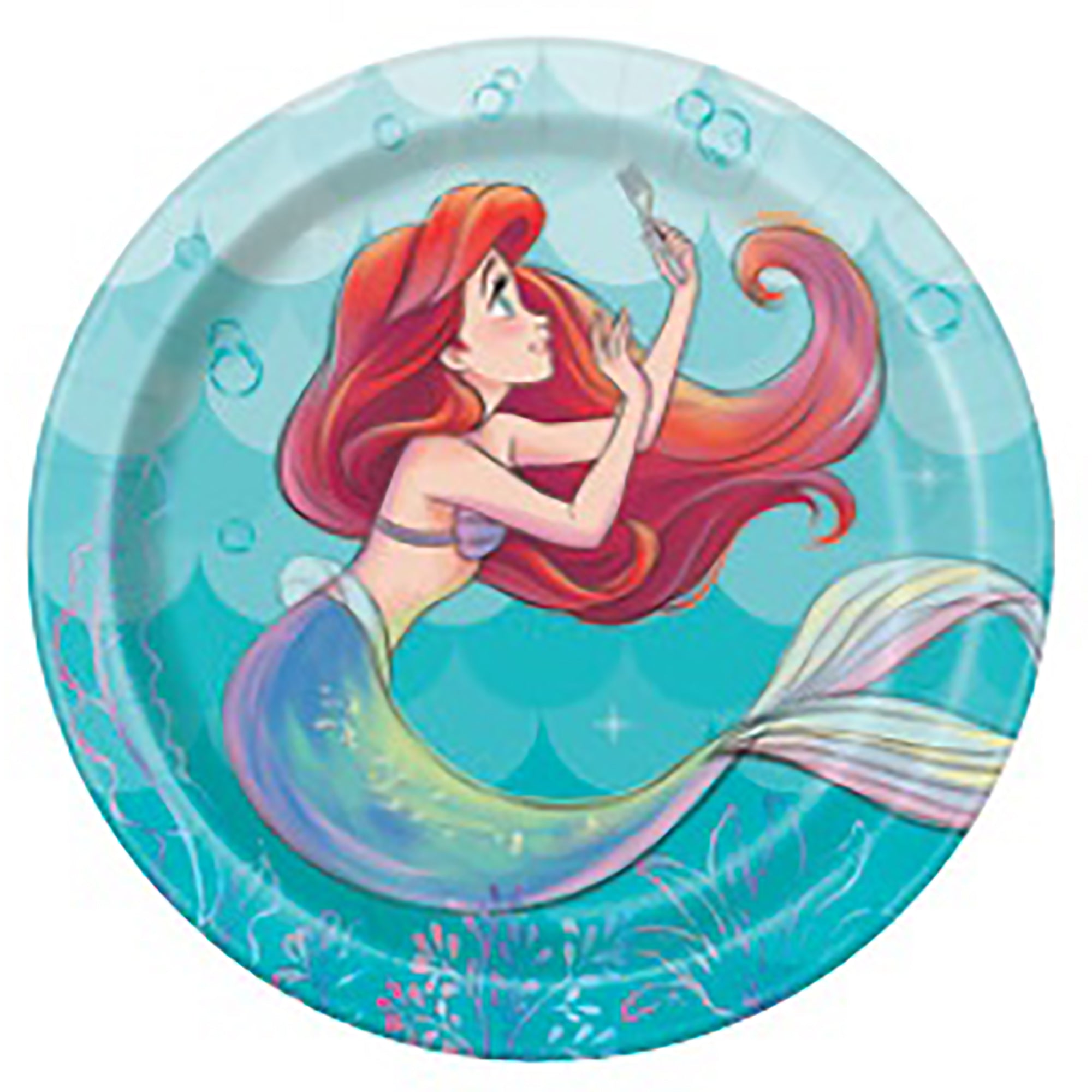 The Little Mermaid 8 Round Paper Plates 7in 