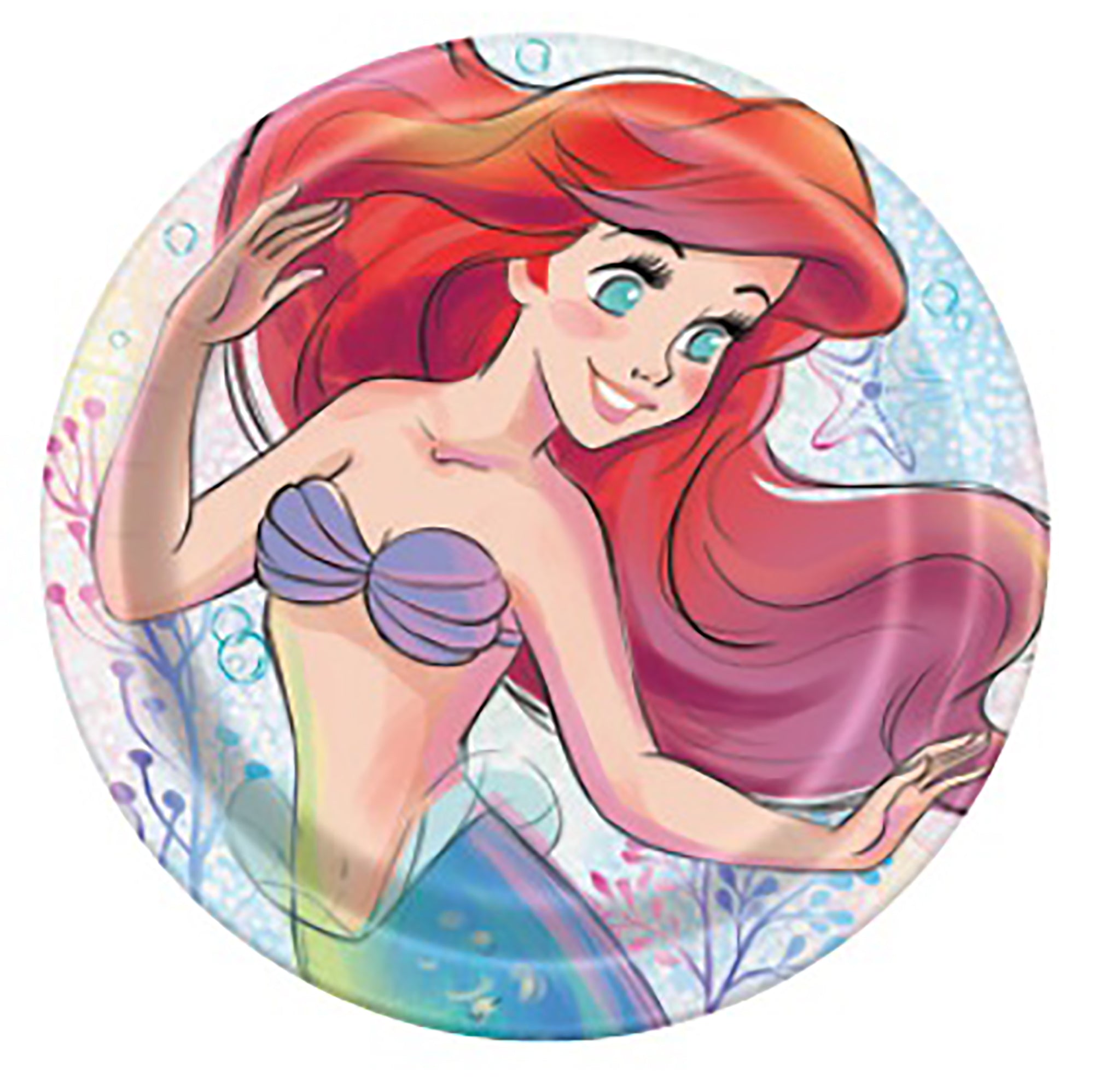 The Little Mermaid 8 Round Paper Plates 9in