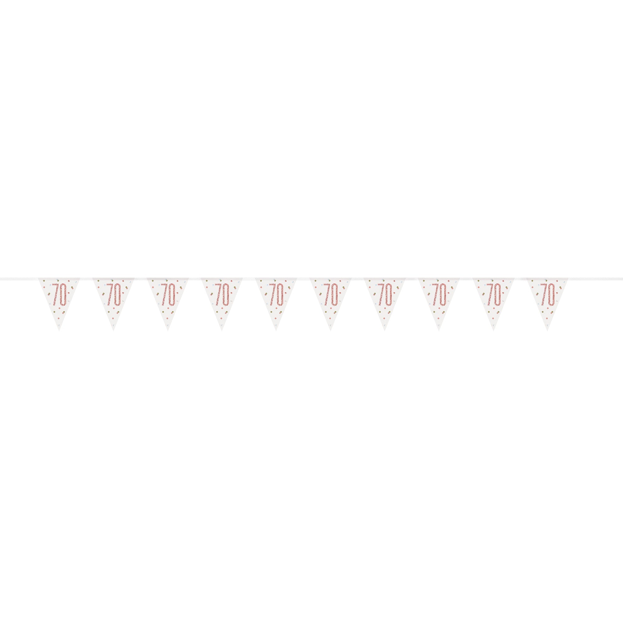 Age 70 Pink Flag Banner Plastic 9ft