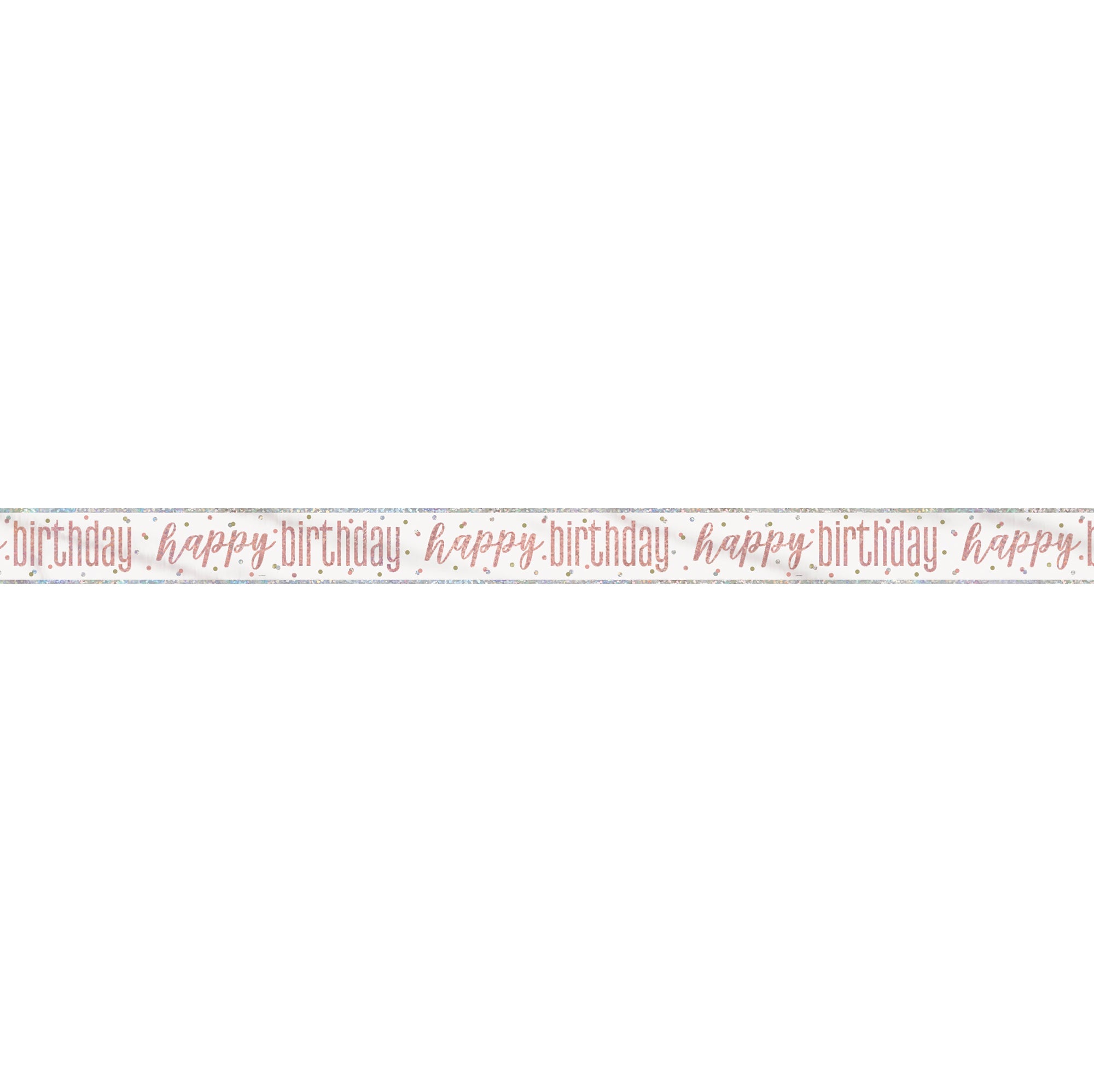 Happy Birthday Pink Plastic Banner 9ft